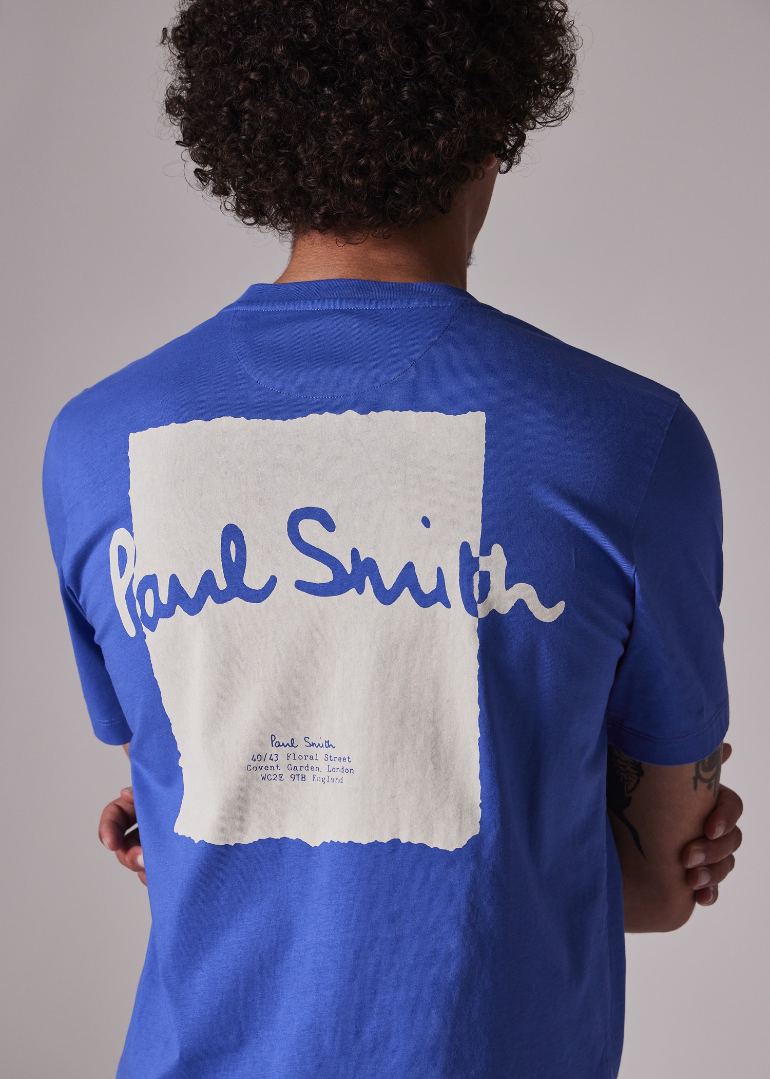 Cobalt Blue Signature Logo Print T-Shirt - 9
