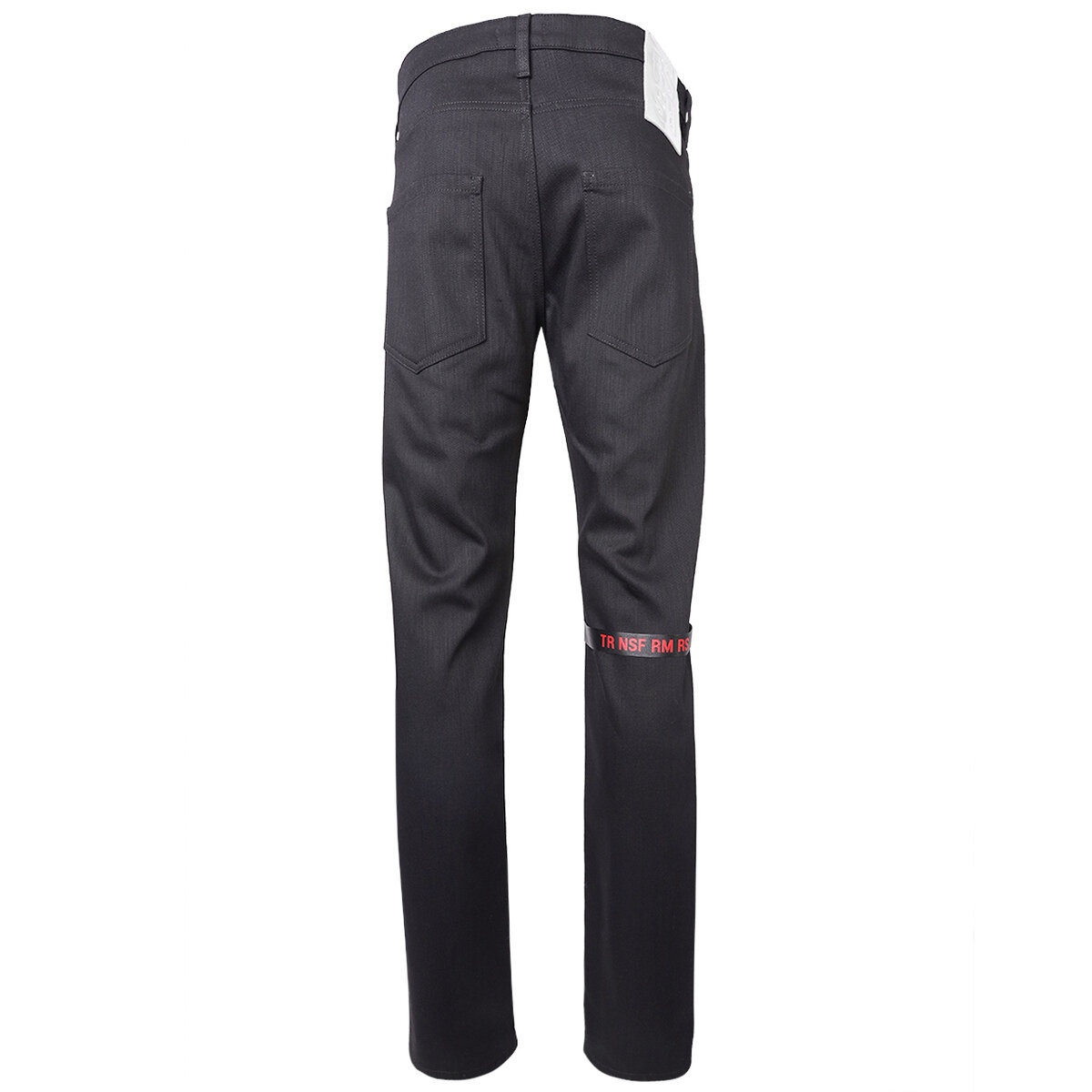 Patch and Tape Jeans  in Black - 3