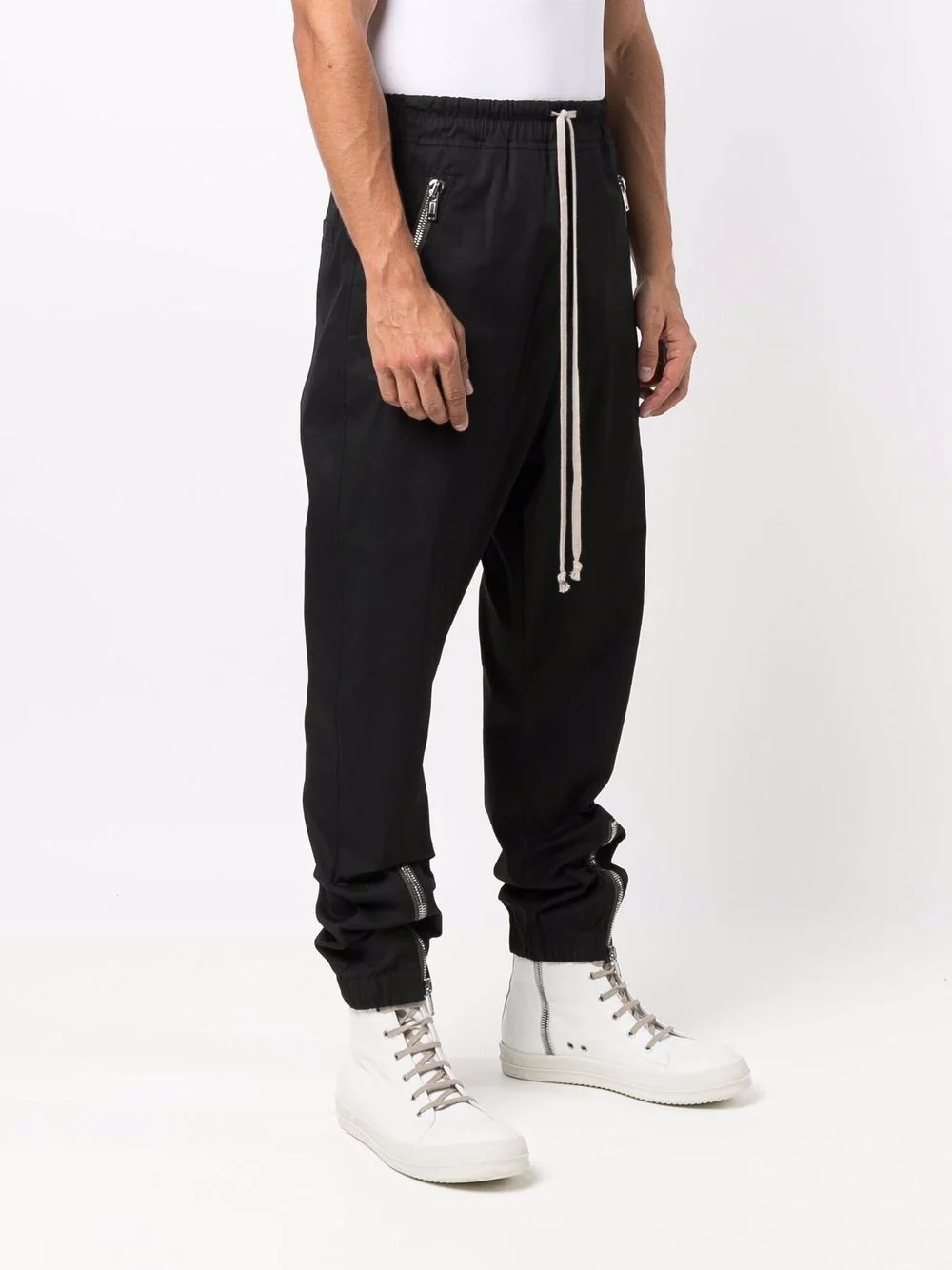 zipped track pants - 3