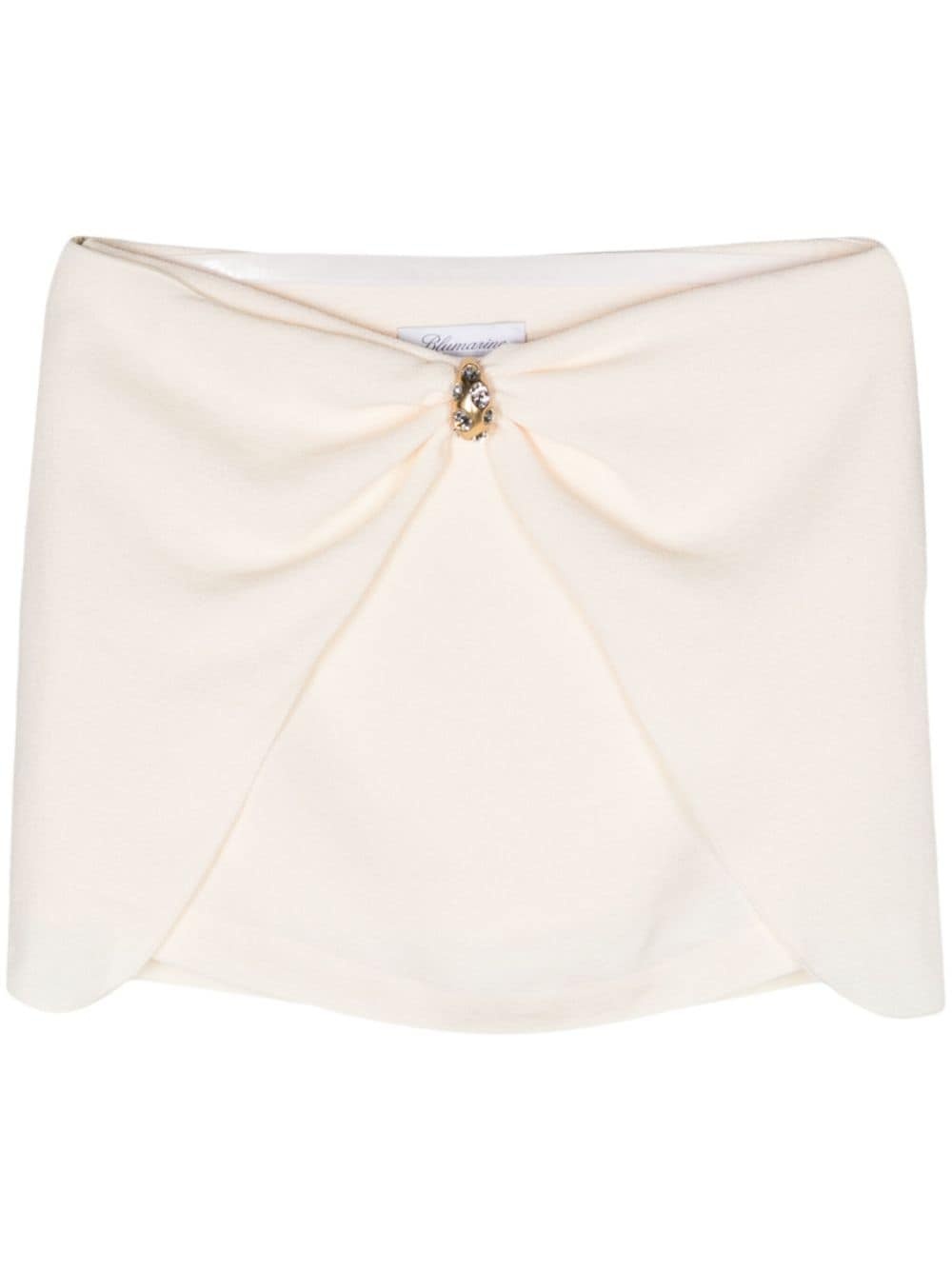 low-rise crepe miniskirt - 1