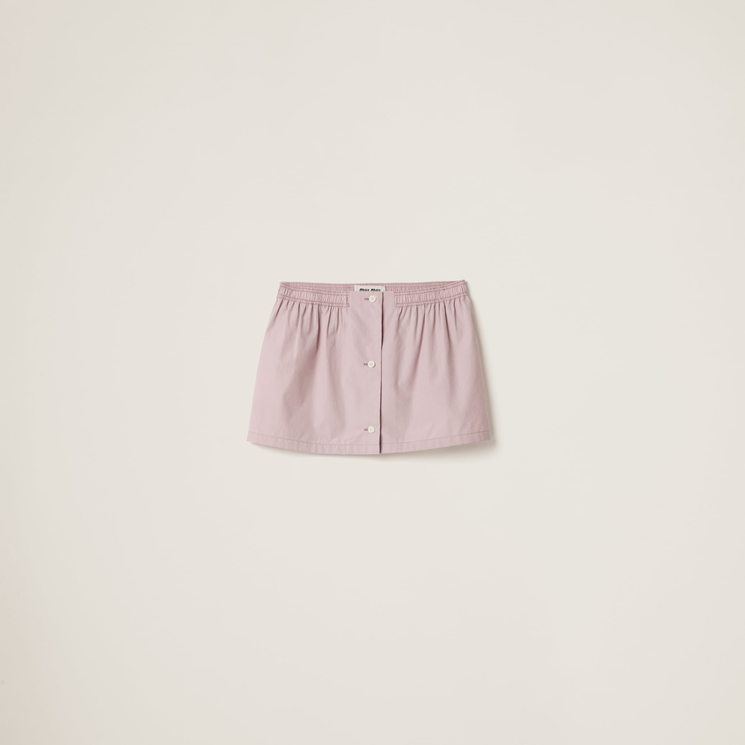 ミニスカート Poplin miniskirt MG2236_10RG_F0009_S_OOO White Poplin Miniskirt | Miu Miu