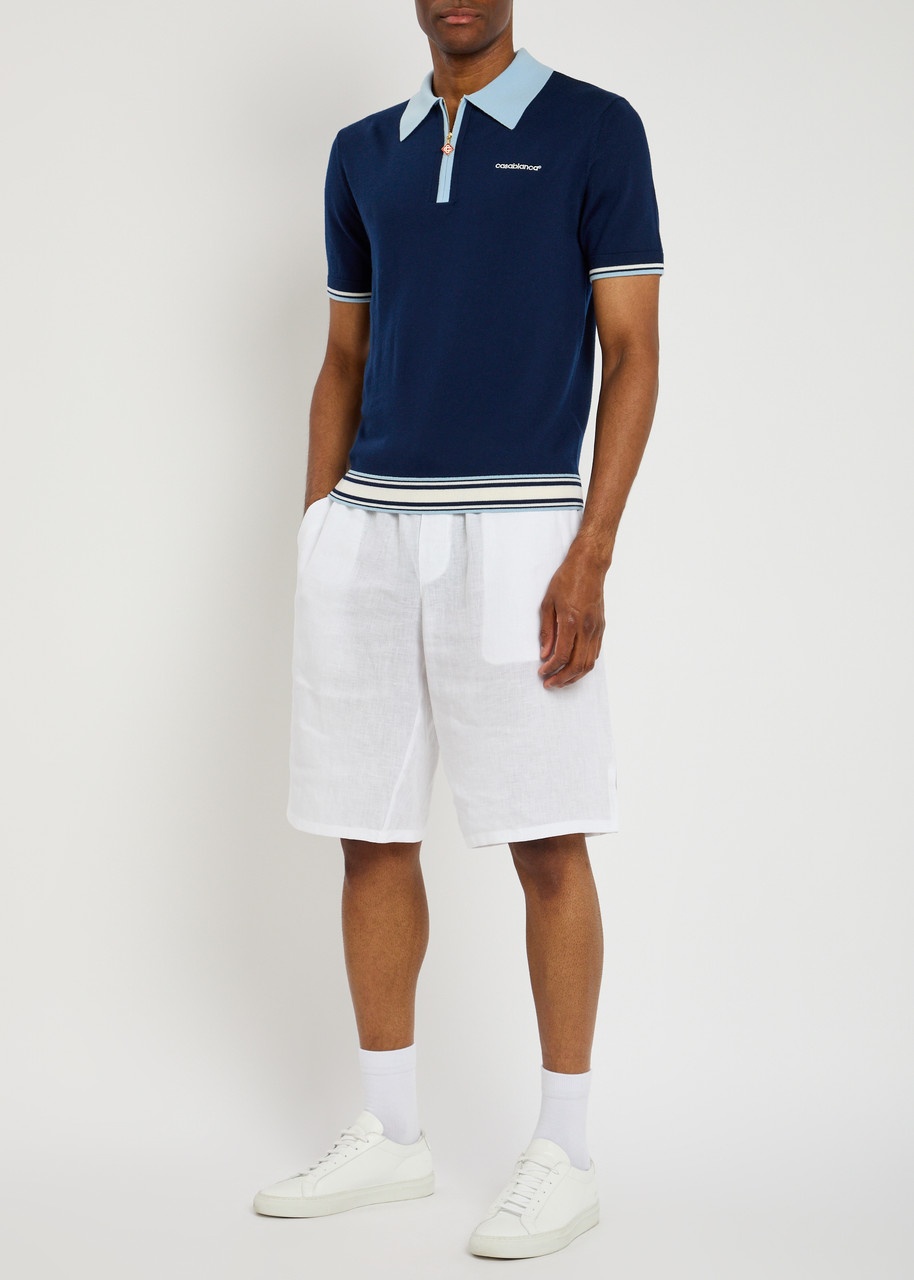 Casablanca Tennis Logo-embroidered Wool Polo Shirt - 4
