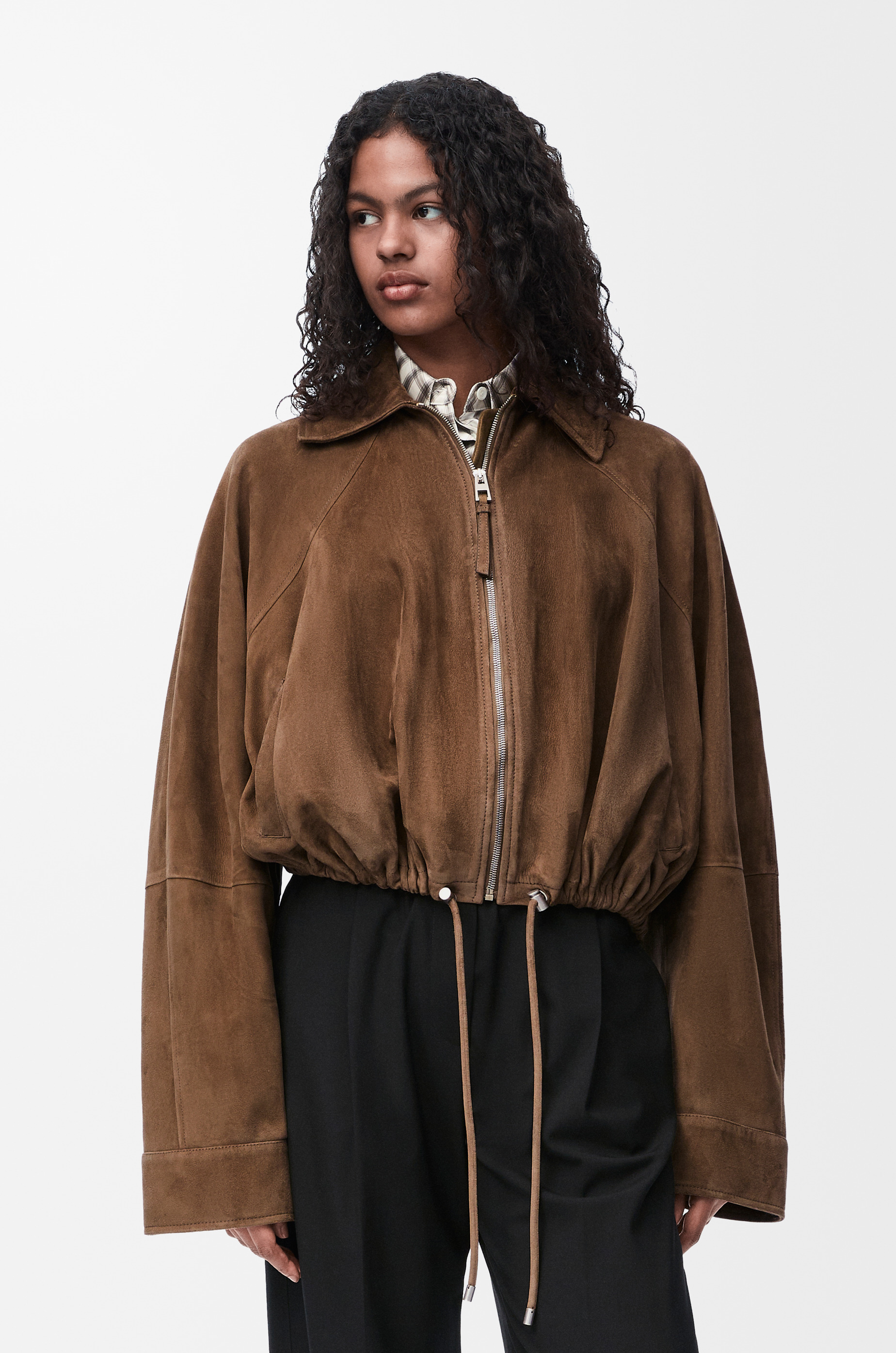 Balloon jacket in suede lambskin - 3