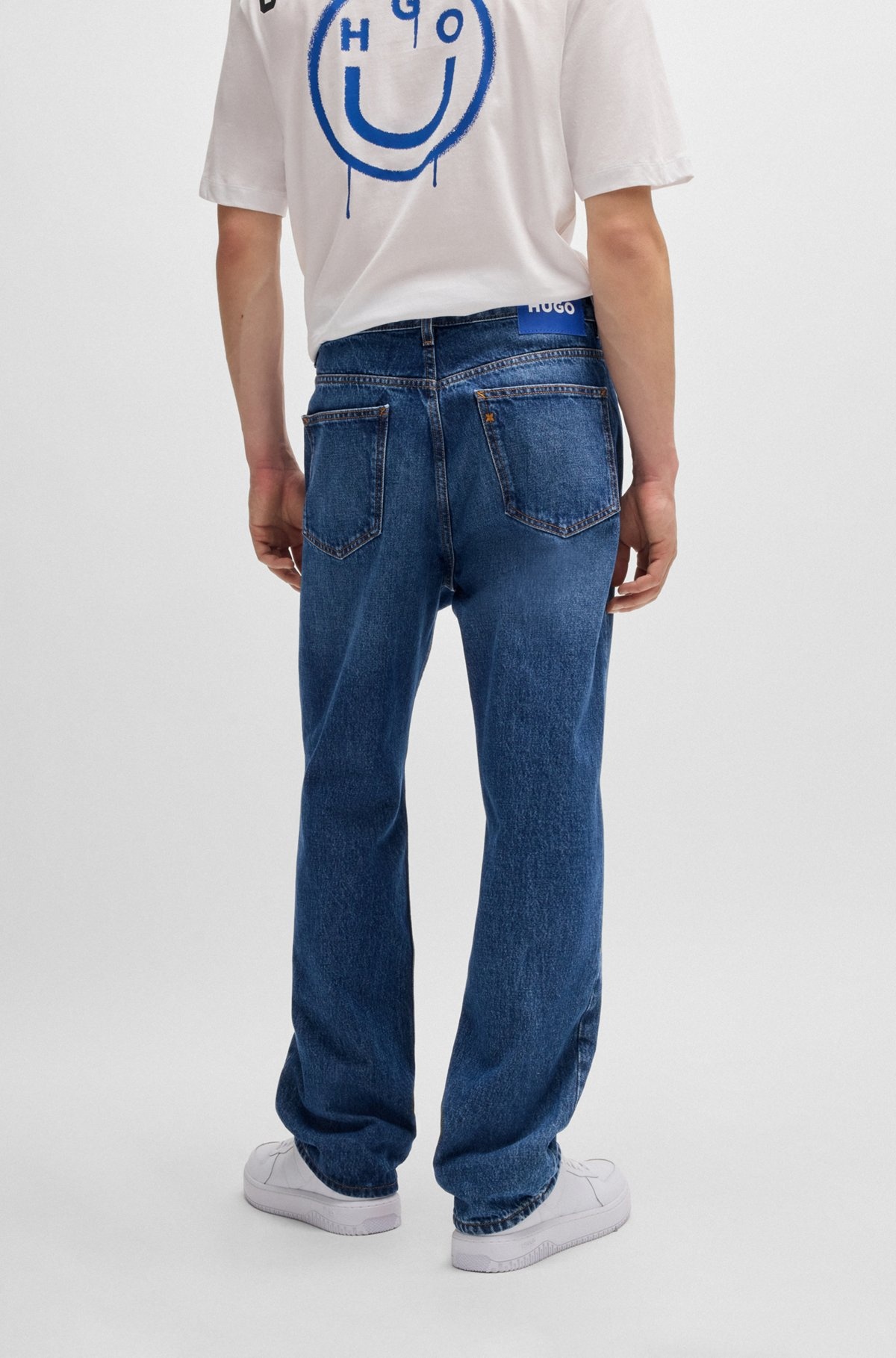 BAGGY-FIT JEANS IN BLUE DENIM - 4