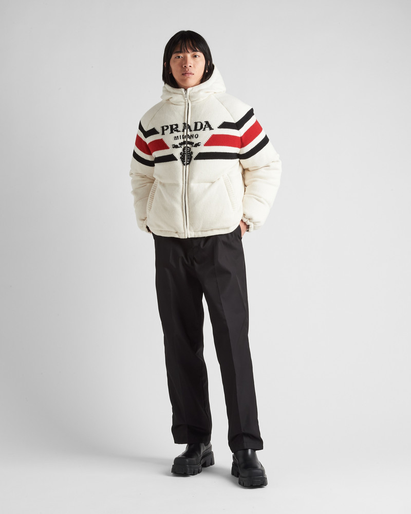 Prada Cropped cashmere down jacket outlook
