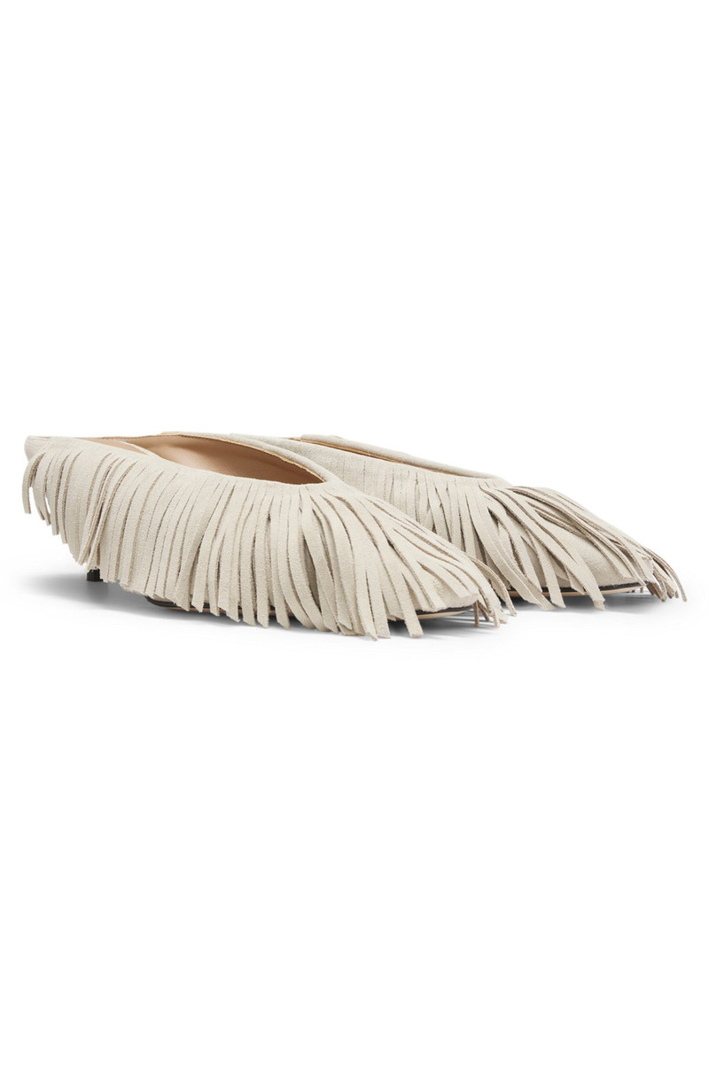 BACKLESS SUEDE MULES WITH FRINGING 2