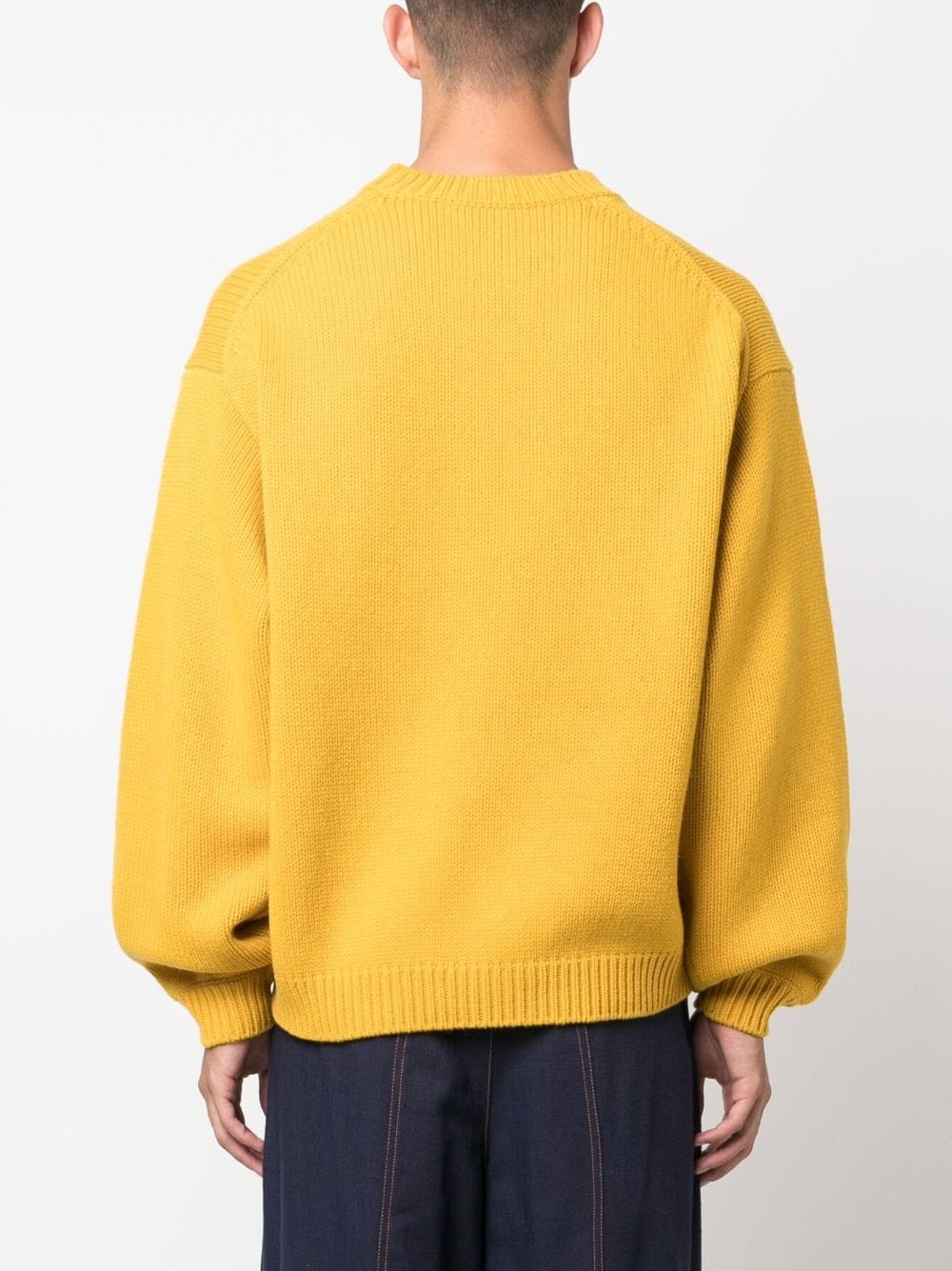 intarsia-knit logo knit jumper - 4
