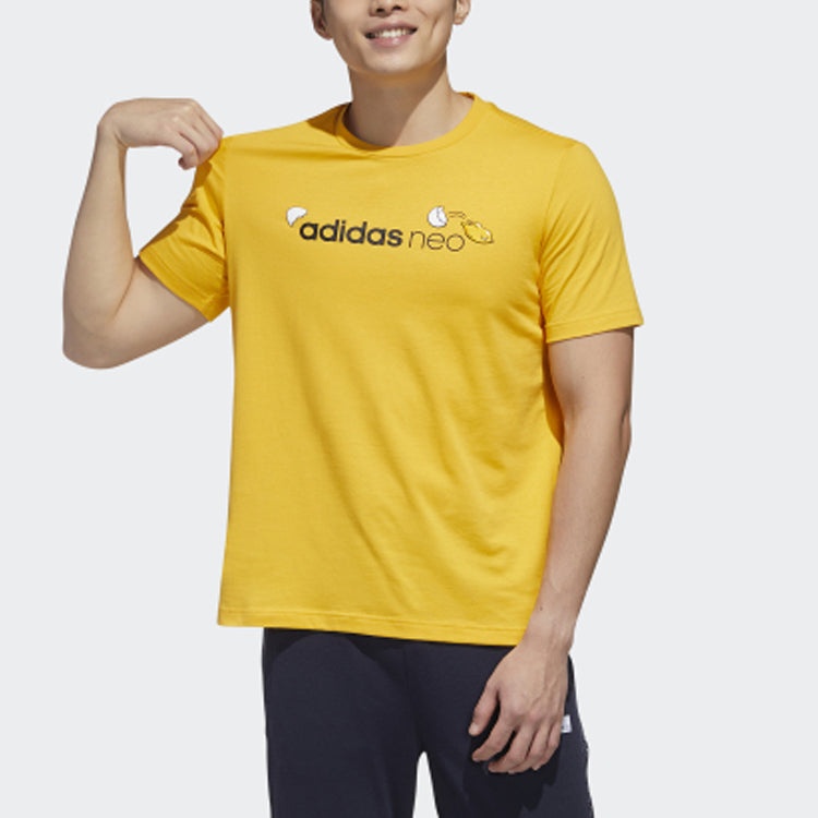 adidas neo Yellow Sports Short Sleeve Yellow GL7218 - 3