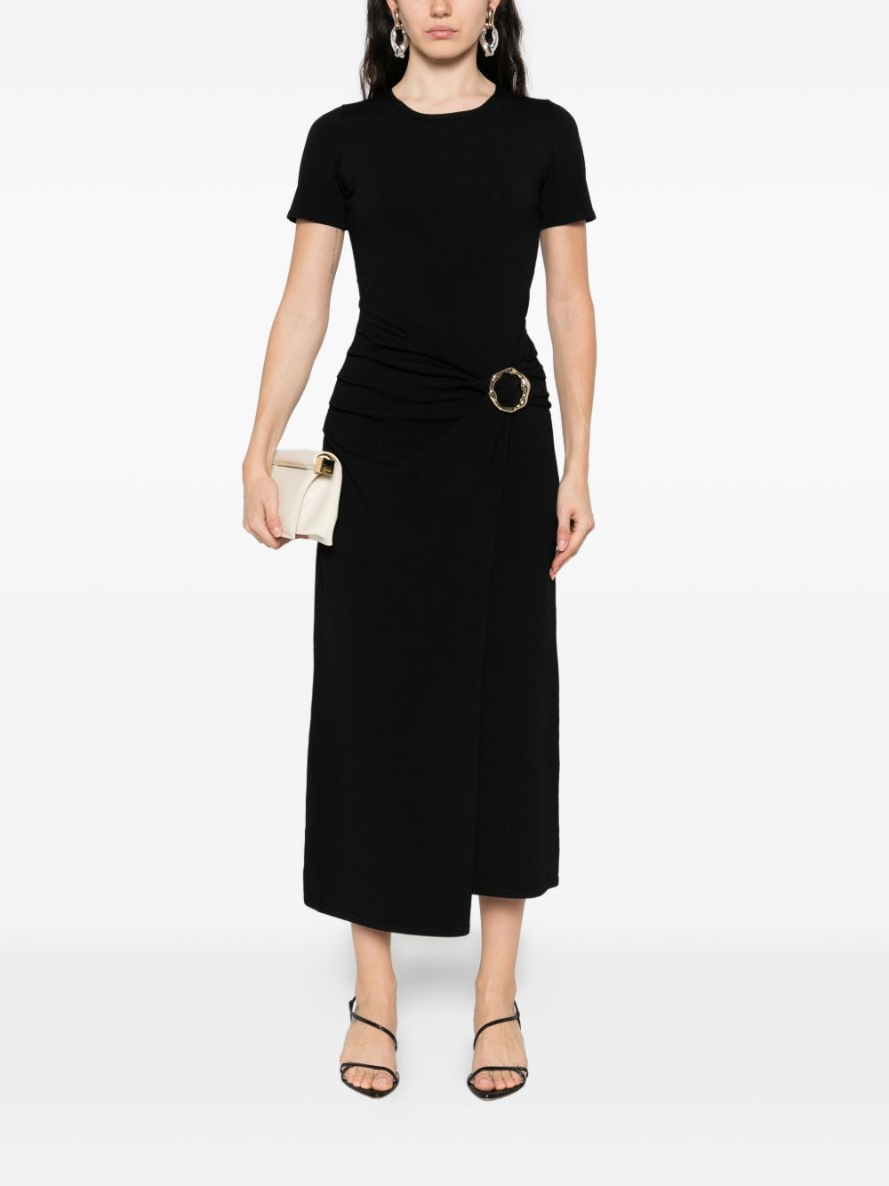 belted draped dress - 2