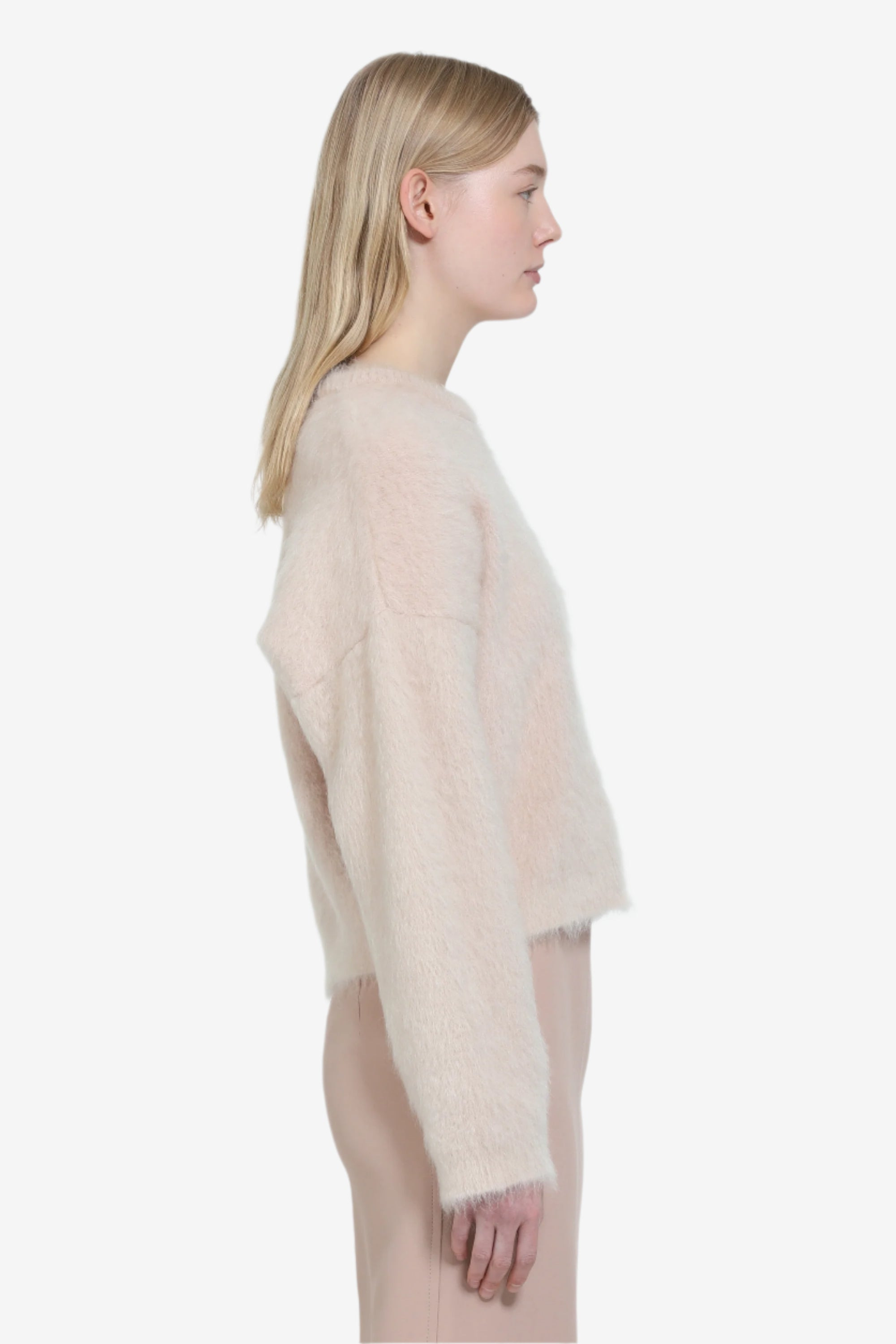 SWEATER WITH FLOWER JEWEL BUTTON - 3