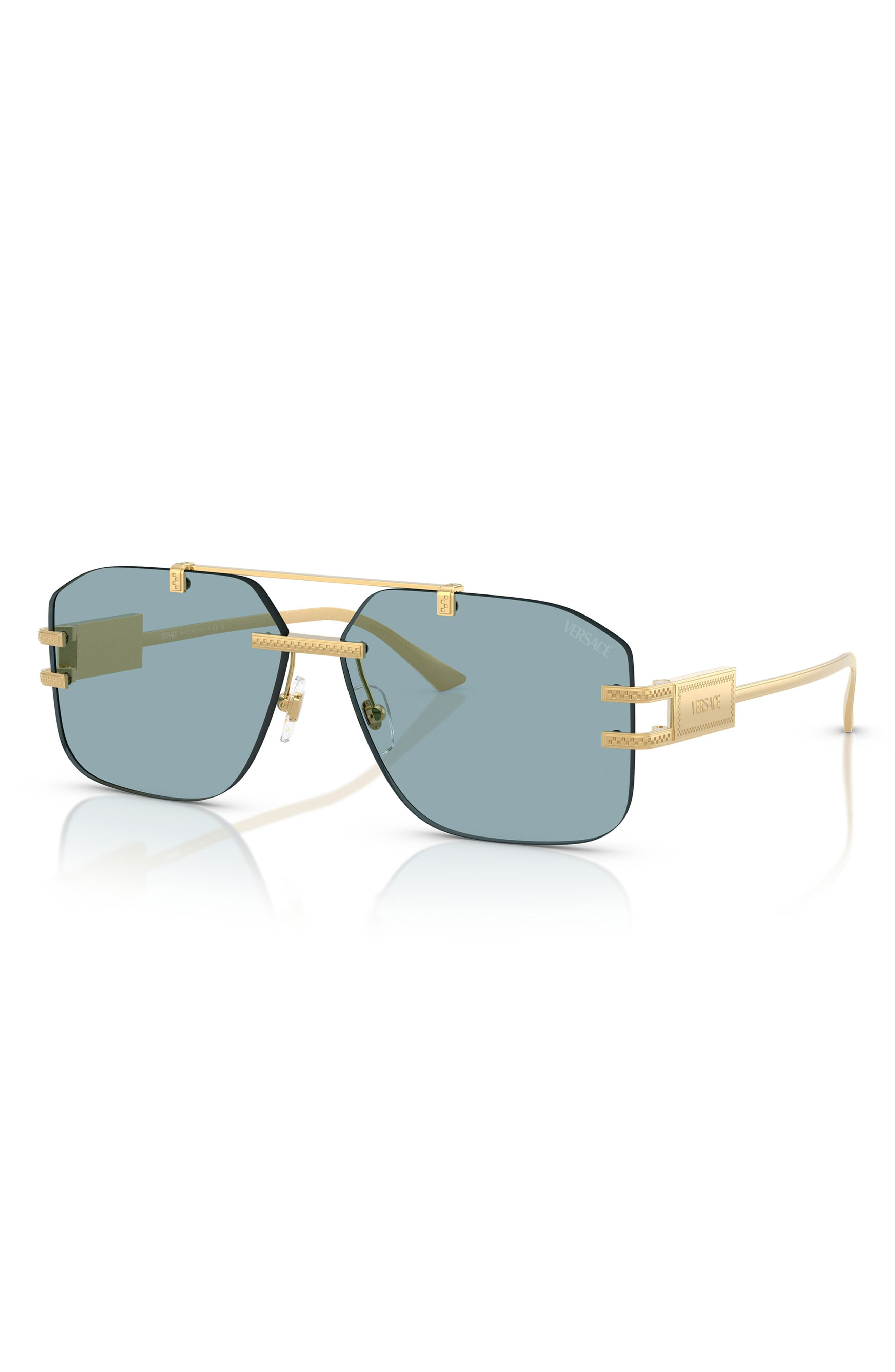 Versace 60mm Rectangular Sunglasses in Gold at Nordstrom - 2