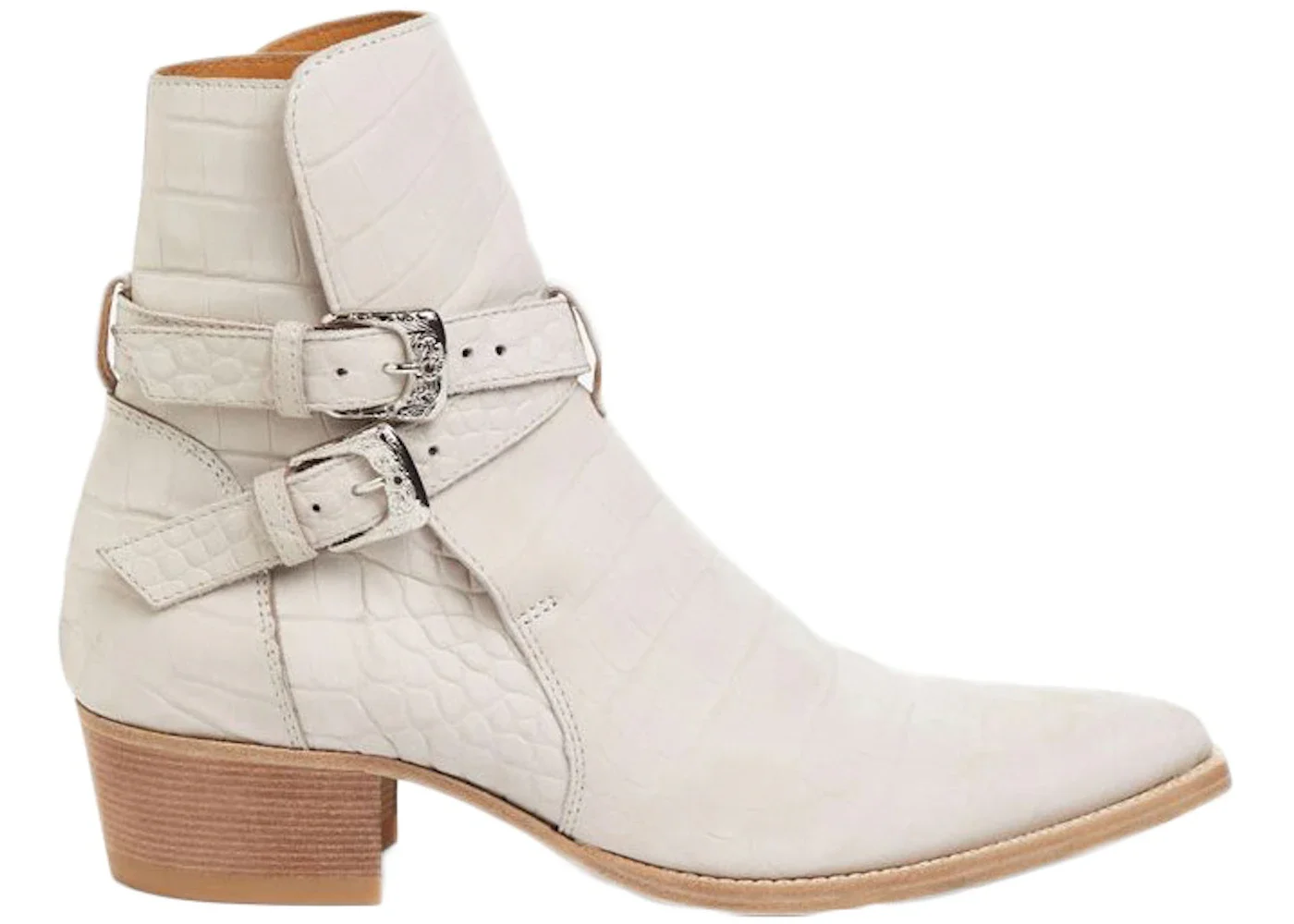 AMIRI Jodhpur Boots Ivory Croc - 1