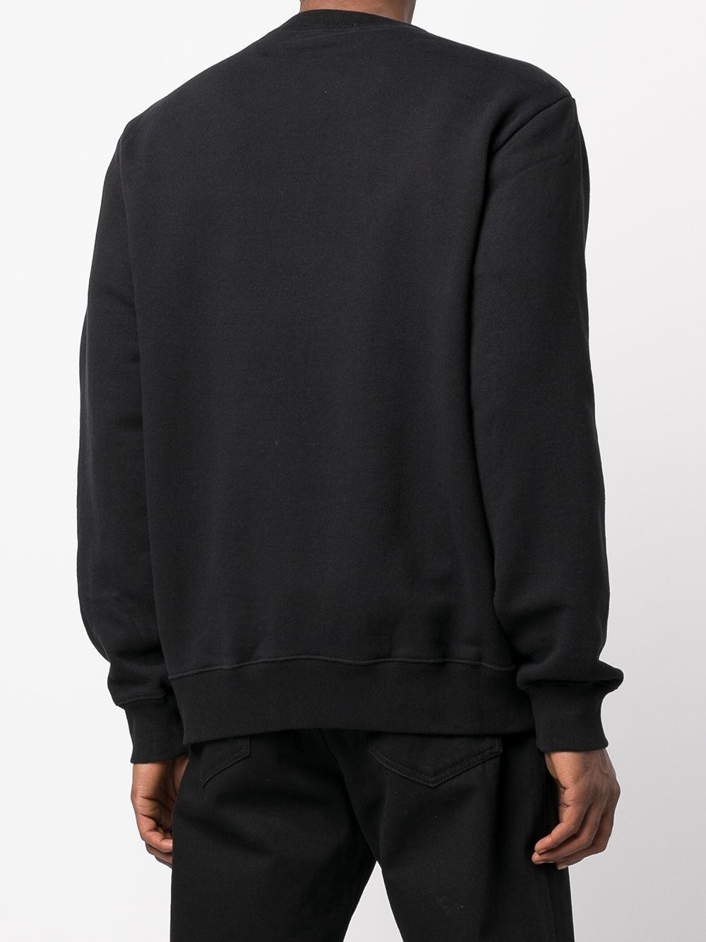 logo-print cotton jumper - 4