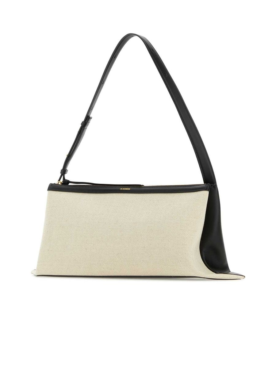 Twotone Canvas And Leather Medium Empire Shoulder Bag - 2