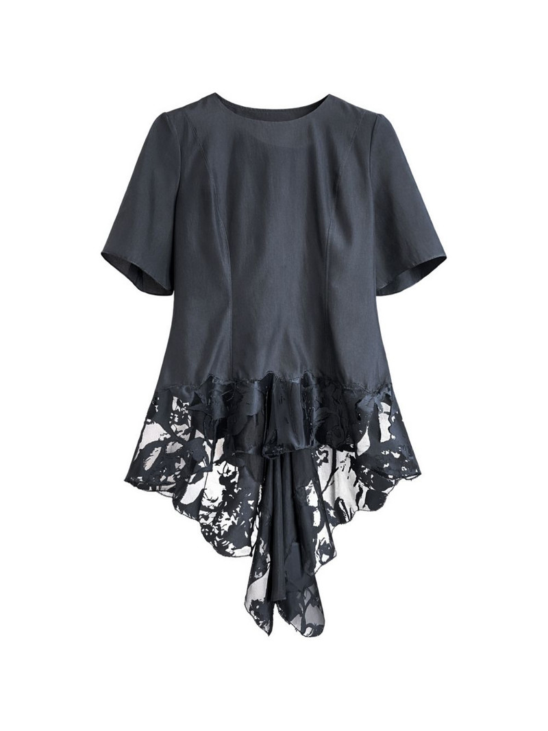 lace short-sleeved blouse 1