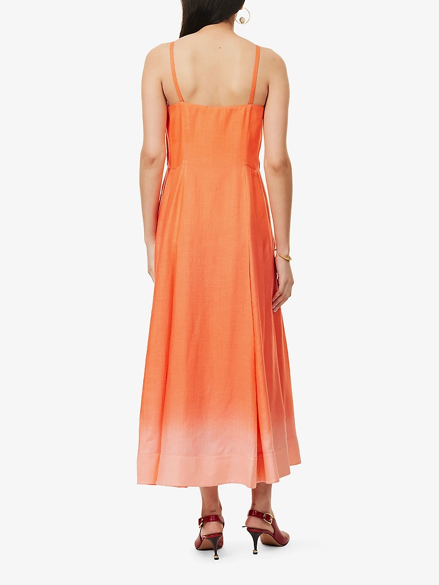 Magritte Pleated Cashmere and Silk-Blend Maxi Dress - 4