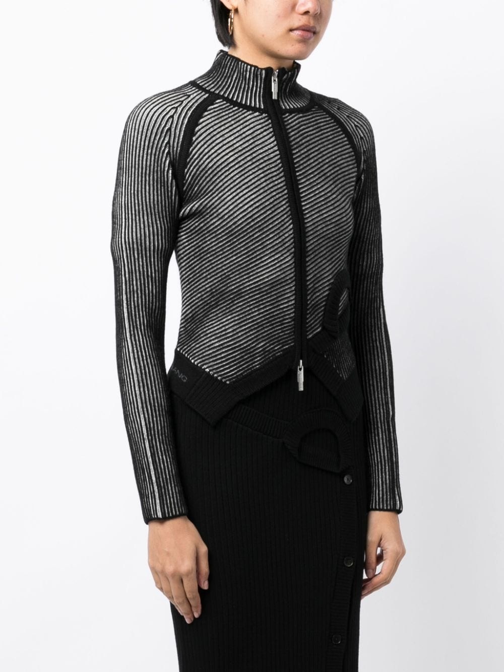 zip-up two-tone bomber jacket - 3