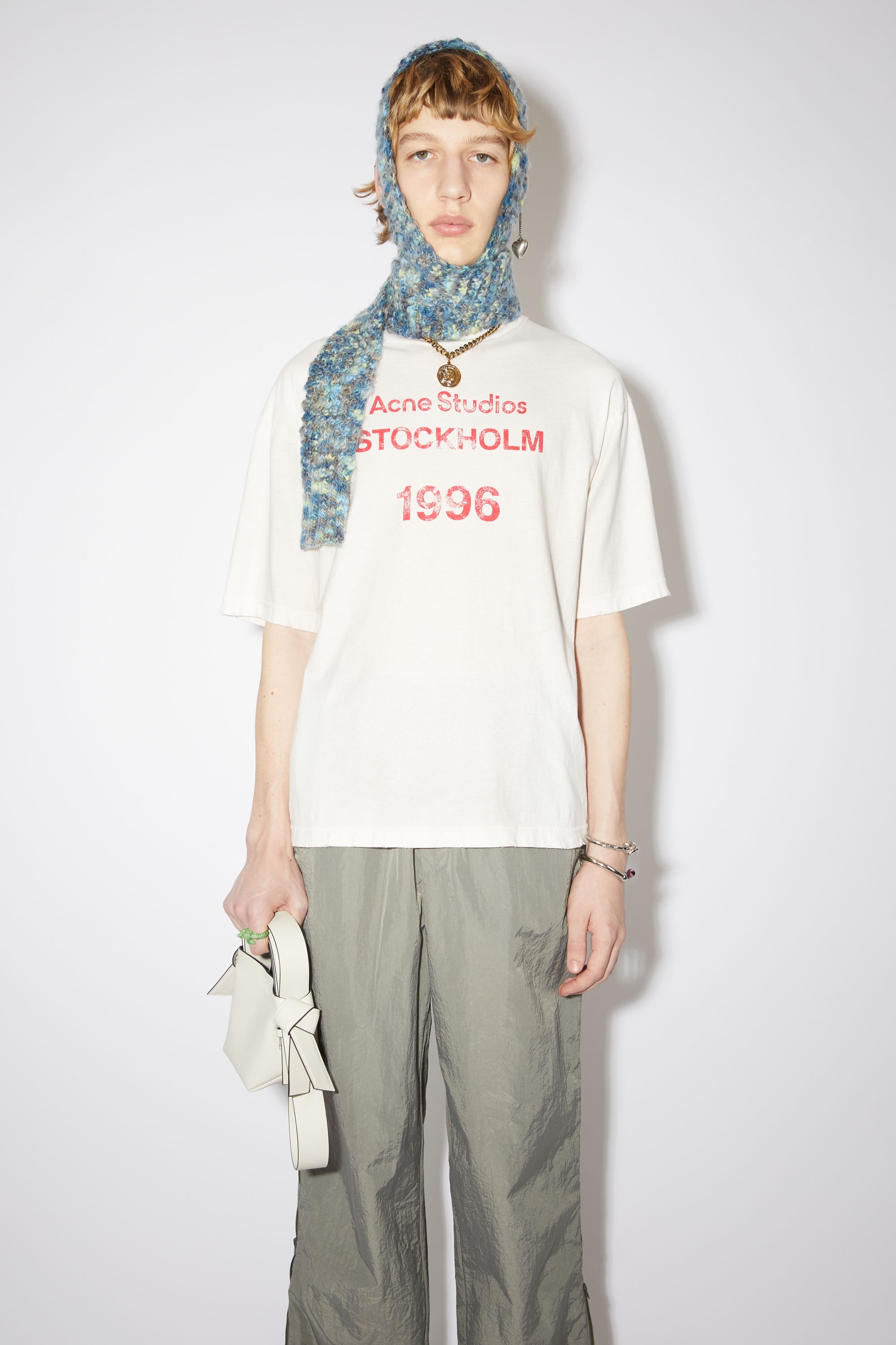 Acne Studios Logo stamp t-shirt - Pale orange | REVERSIBLE