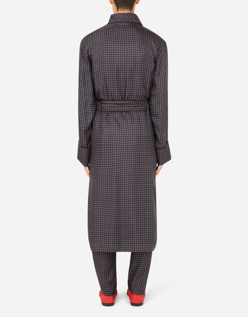 Dolce & Gabbana Tie-print silk robe outlook
