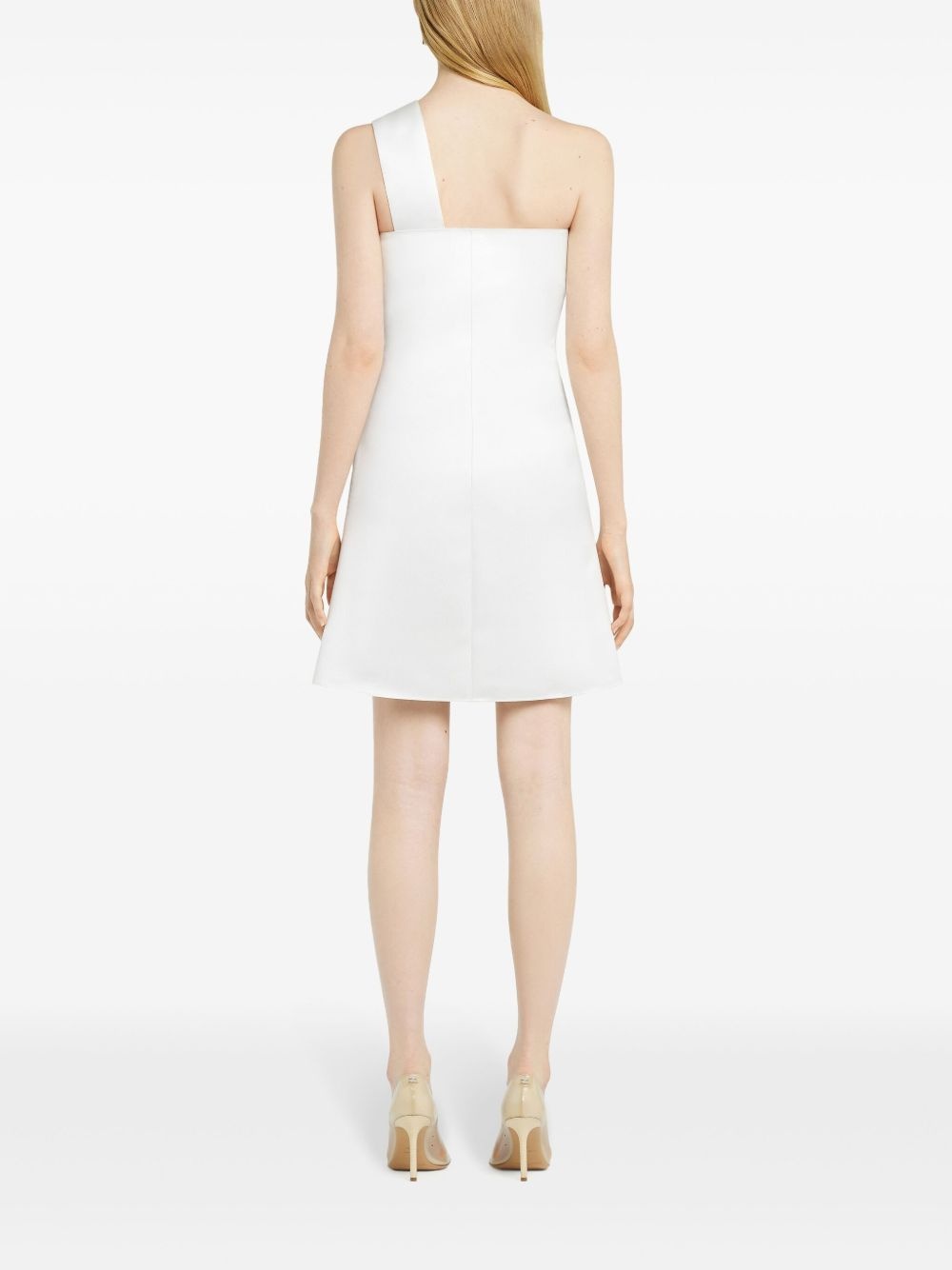 cut-out satin dress - 4