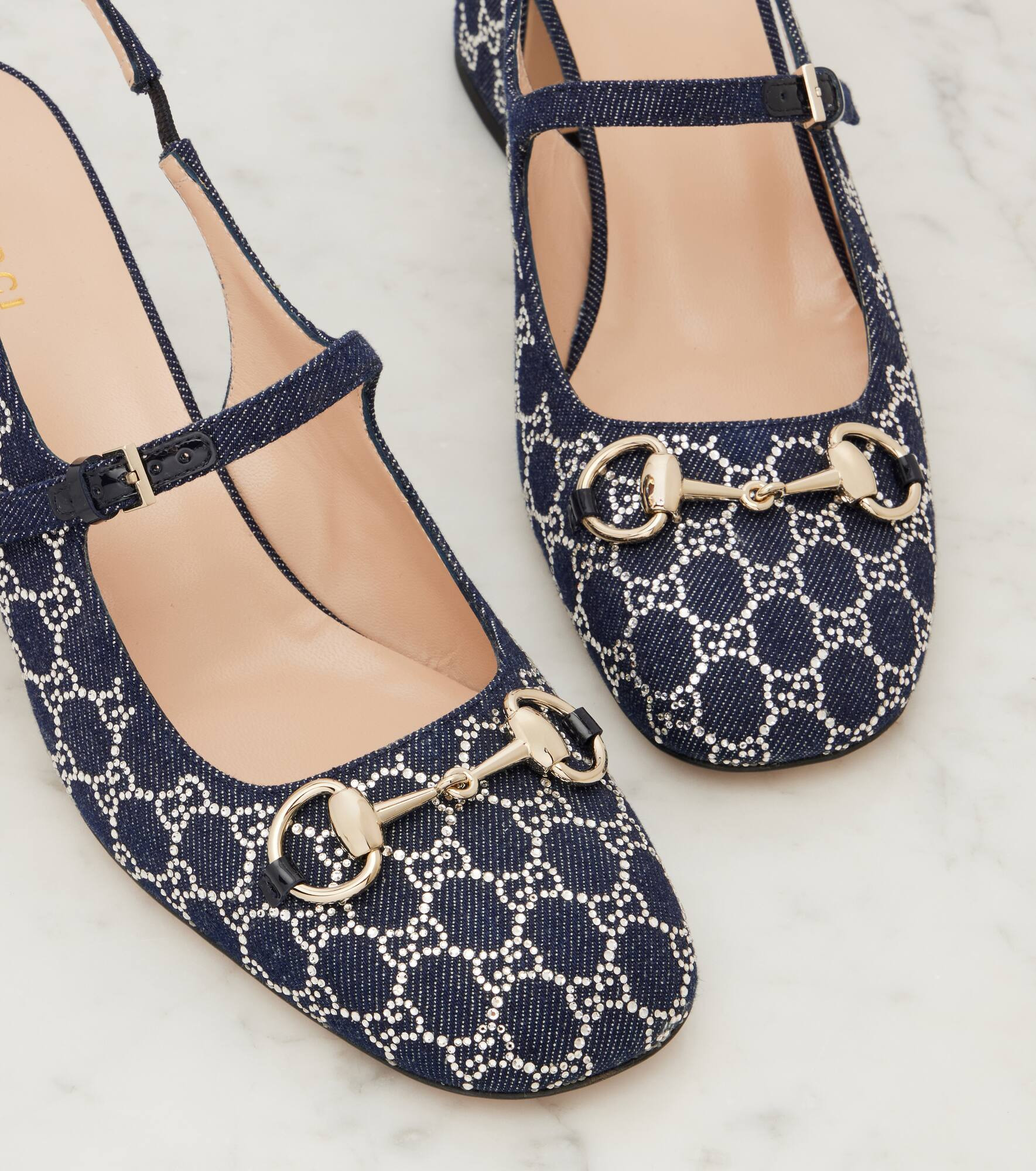 Lady Horsebit crystal-embellished sandals - 5