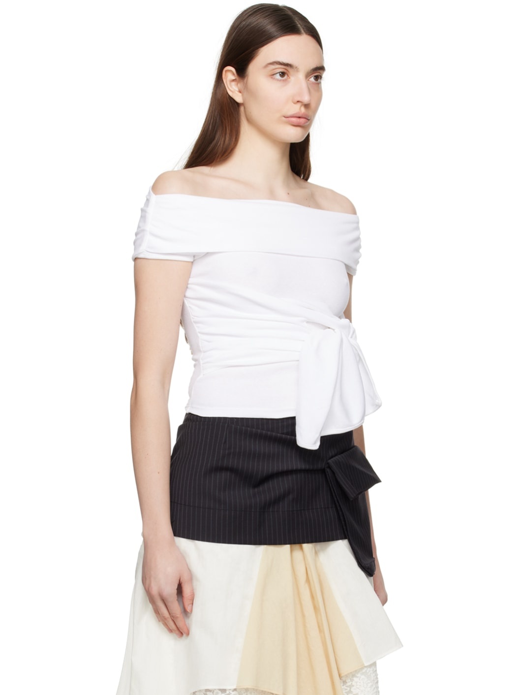White Knotted T-Shirt - 2