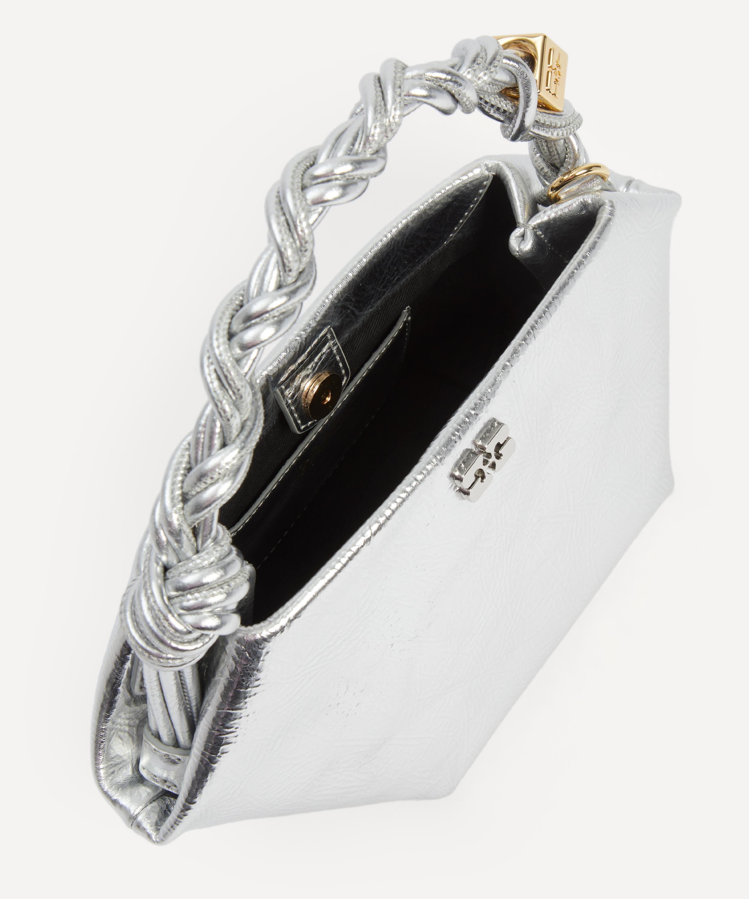 ショルダーバッグ・ポシェット Bou Mini Crossbody - Ganni - Leather - Silver Ganni Bou Bag Mini Metallic - Silver – Galvanic.co