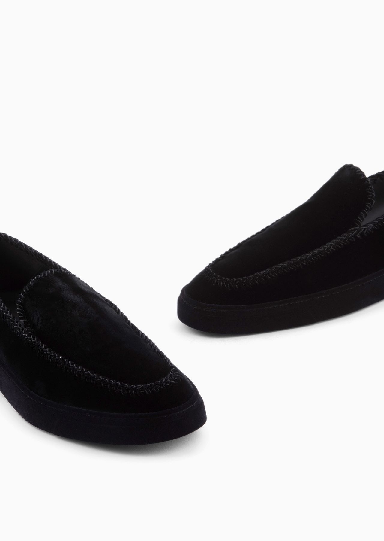 Giorgio’s Galleria 3 velvet slip-ons - 4