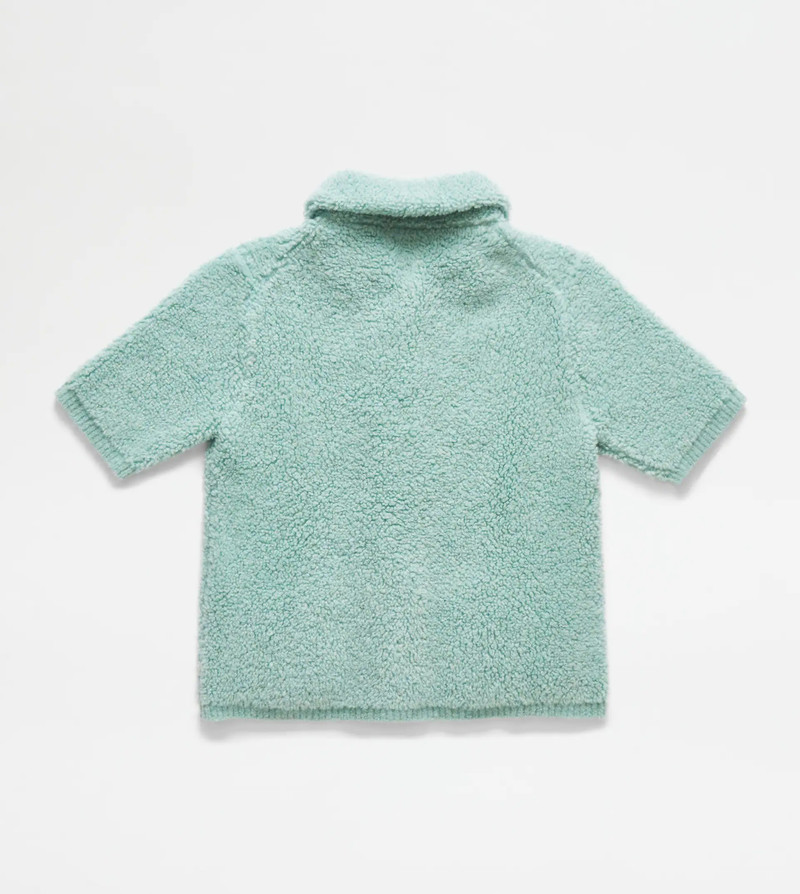 Tod's MINI CARDIGAN IN BOUCLÉ KNIT - GREEN outlook