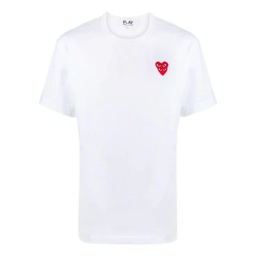 COMME des GARCONS PLAY Basic T-Shirt Red Family Heart 'White' P1T288-2 - 1