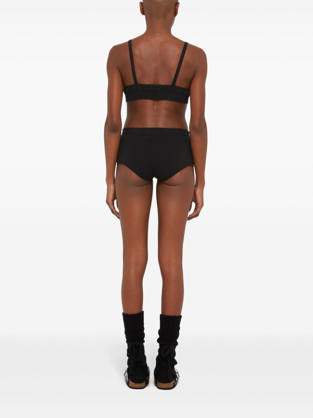 v-neck cashmere bralette - 4