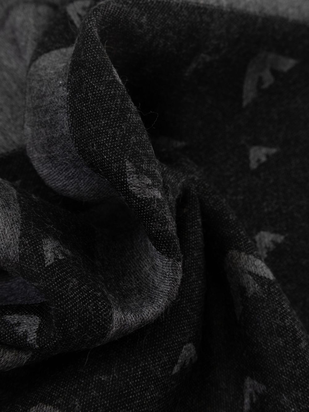 eagle-logo fringed scarf - 3