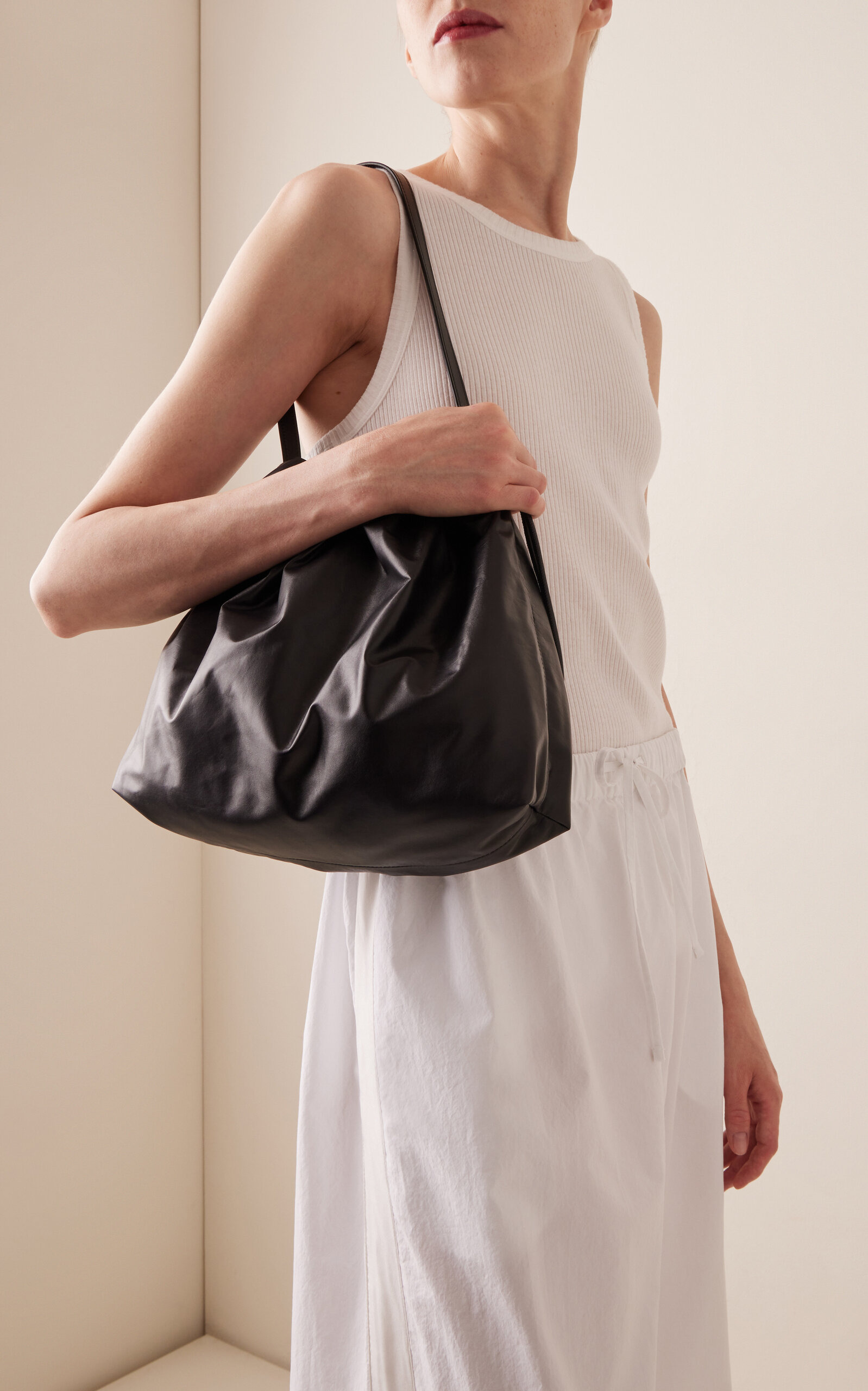 Angy Leather Hobo Bag black - 2