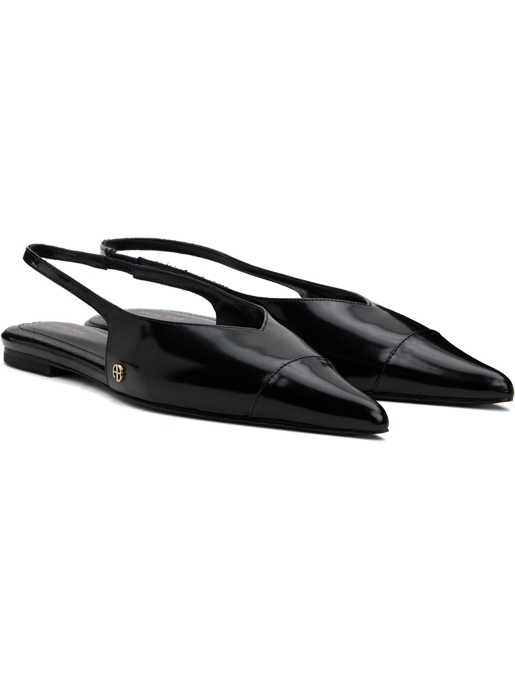 Black Elena Slingback Ballerina Flats - 4