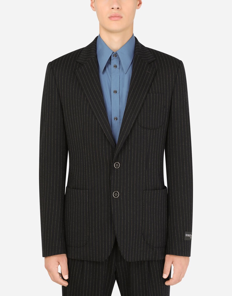 Pinstripe stretch jersey jacket - 1