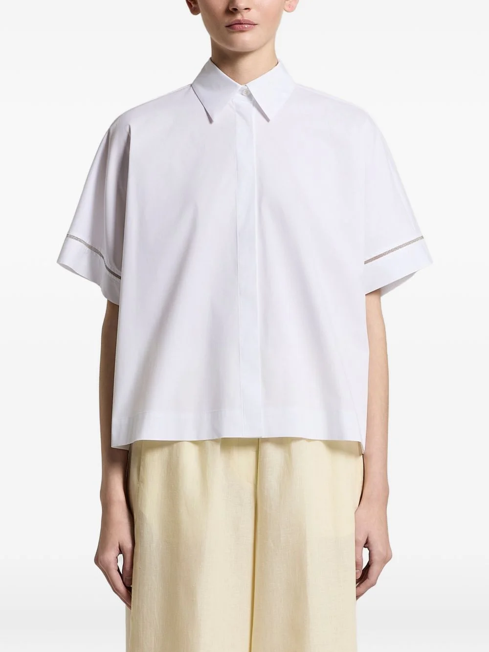 embellished short-sleeve shirt - 1