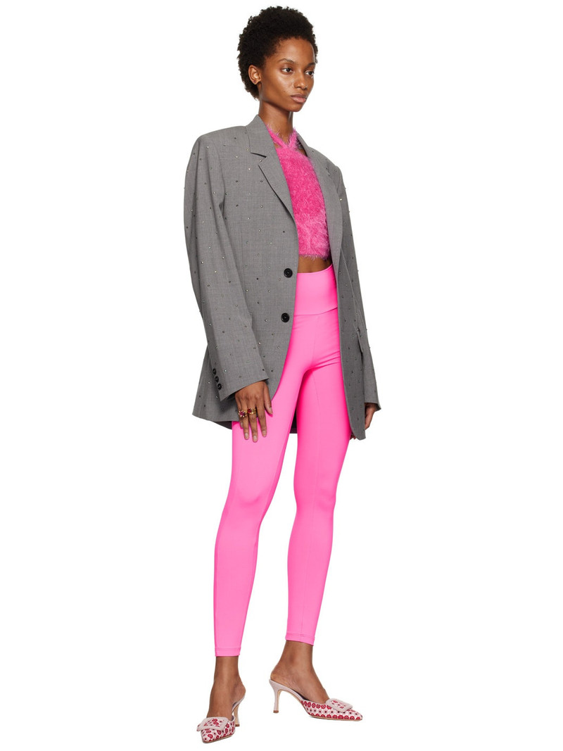 MSGM Gray Studded Blazer outlook