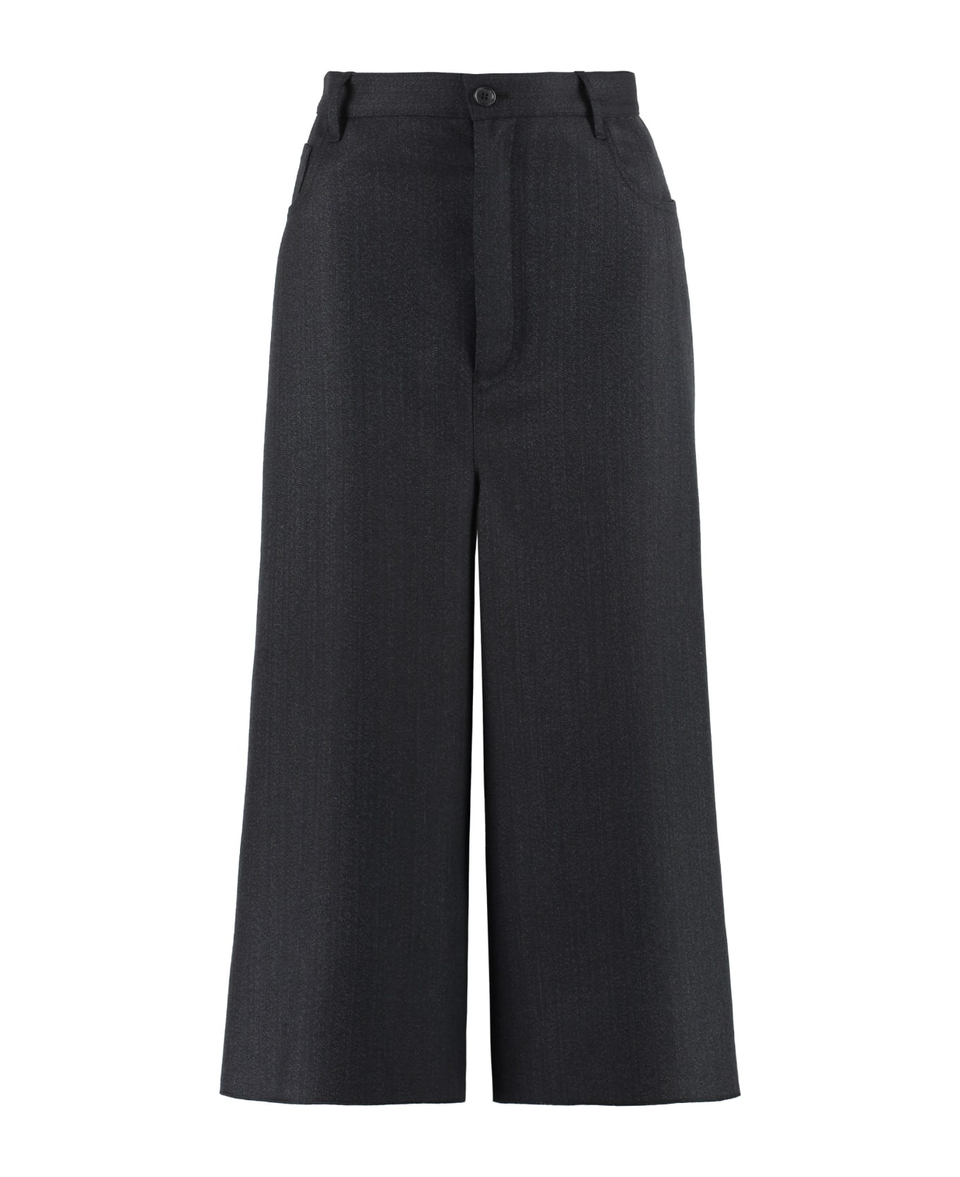 Wool Wide-leg Trousers - 1