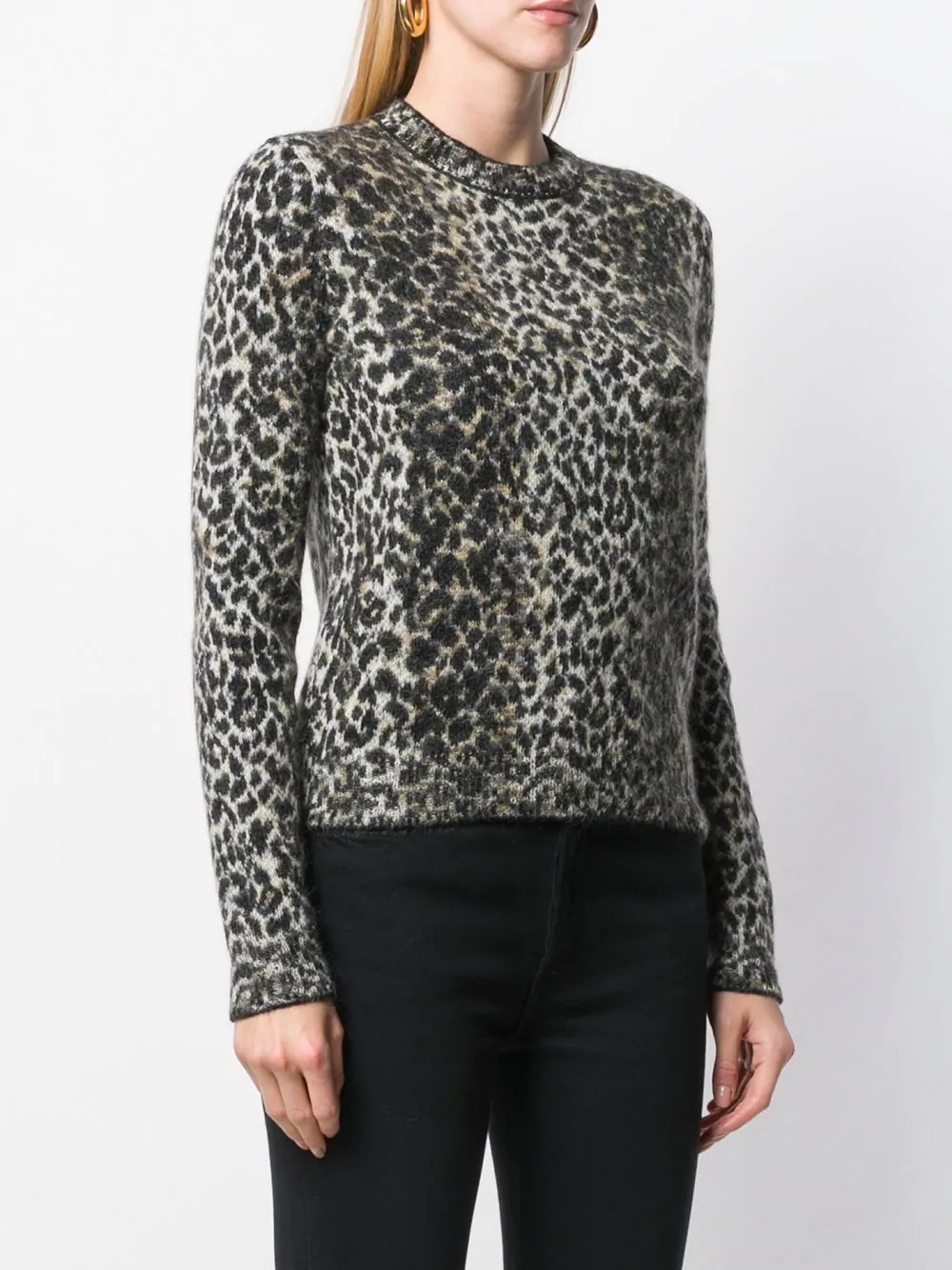 leopard intarsia jumper - 3