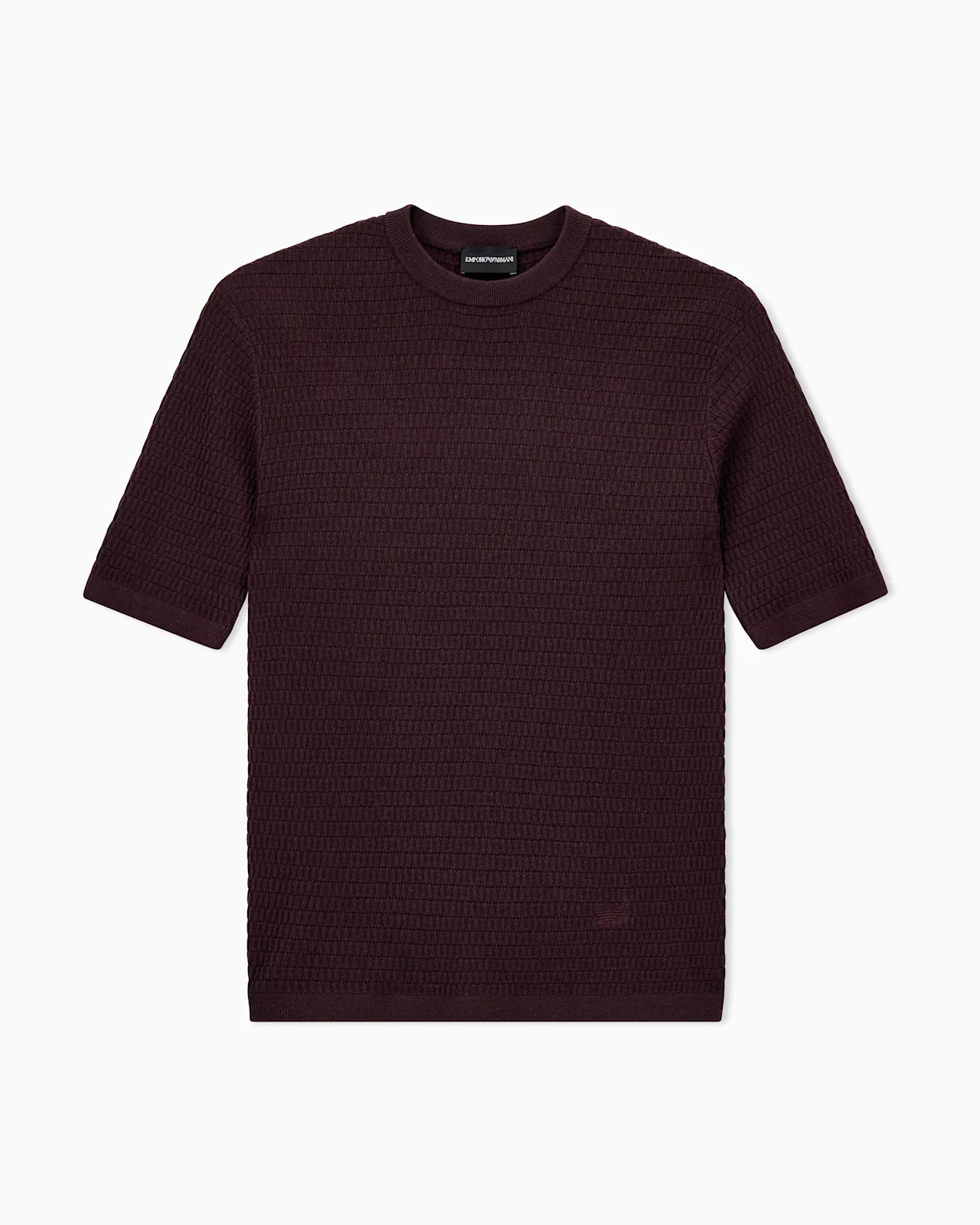 VIRGIN WOOL SWEATER WITH TEXTURED KNIT - 1
