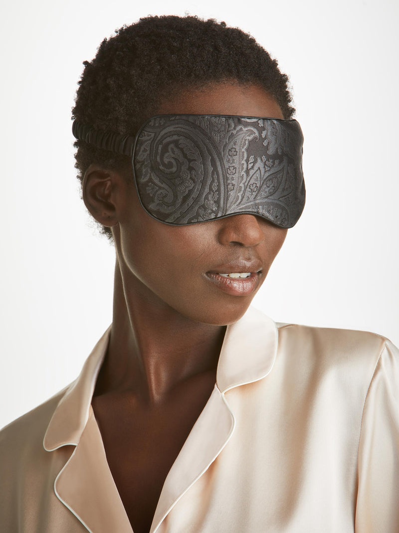 Eye Mask Verona 67 Silk Satin Black - 8