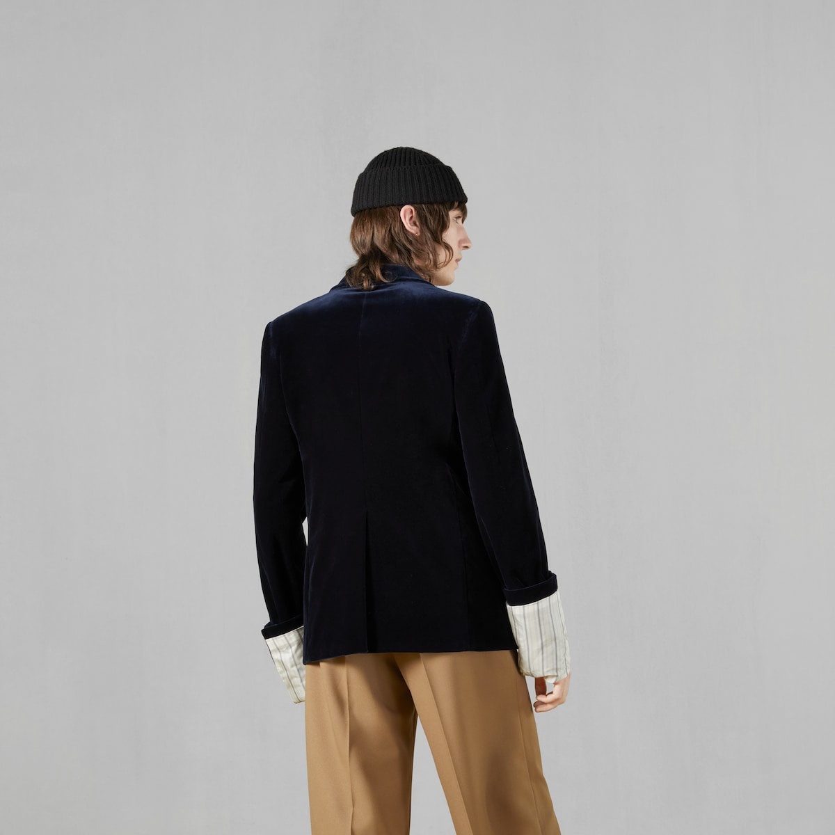 Stretch cotton velvet formal jacket - 7