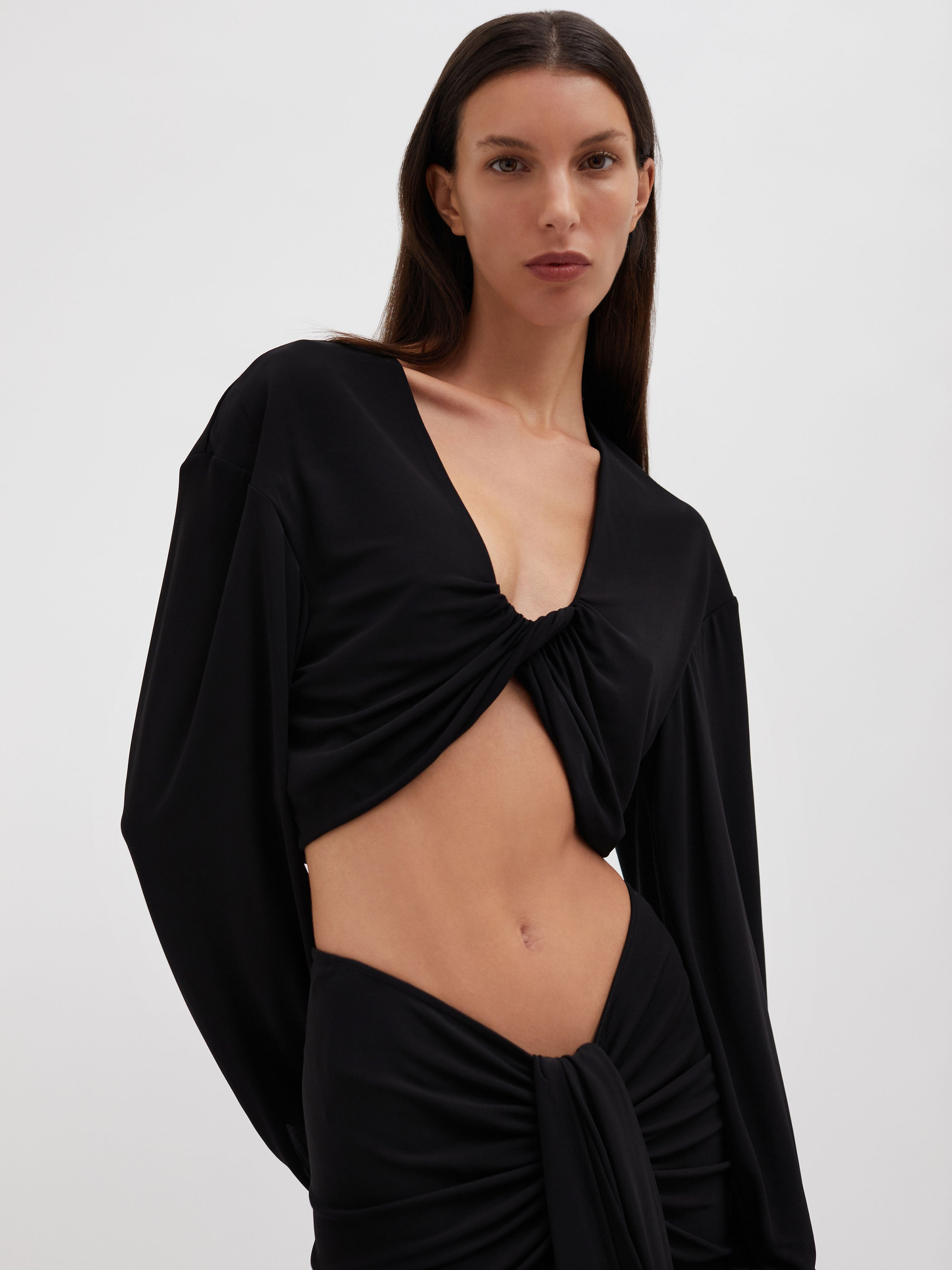 Vivenda Drape Long Sleeve Top - 5