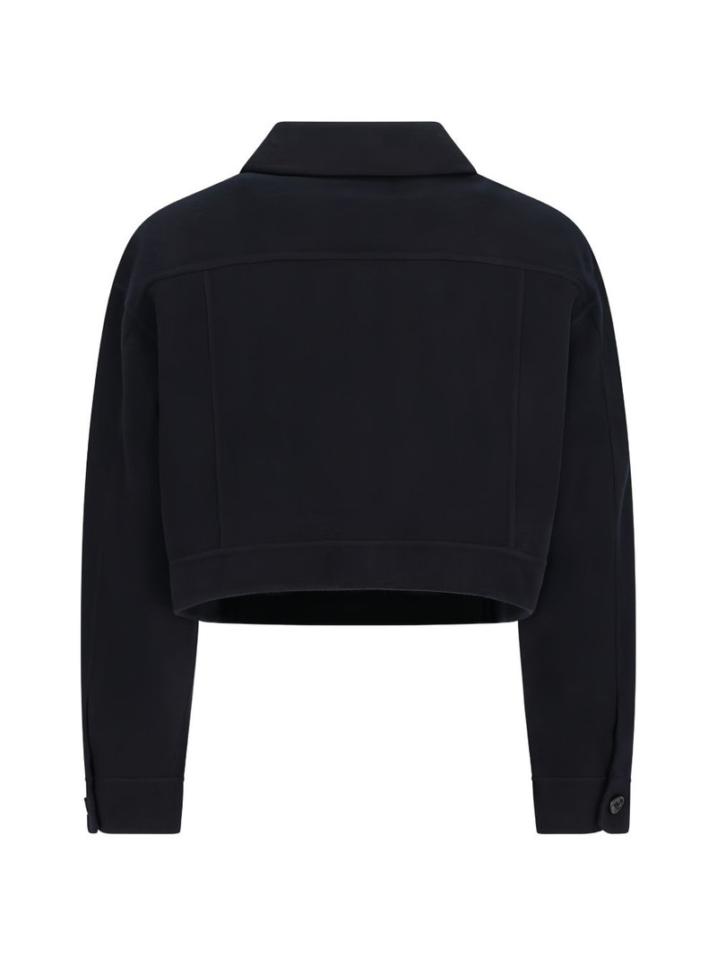 Max Mara Boxy-fit buttoned flap-pocket jacket outlook