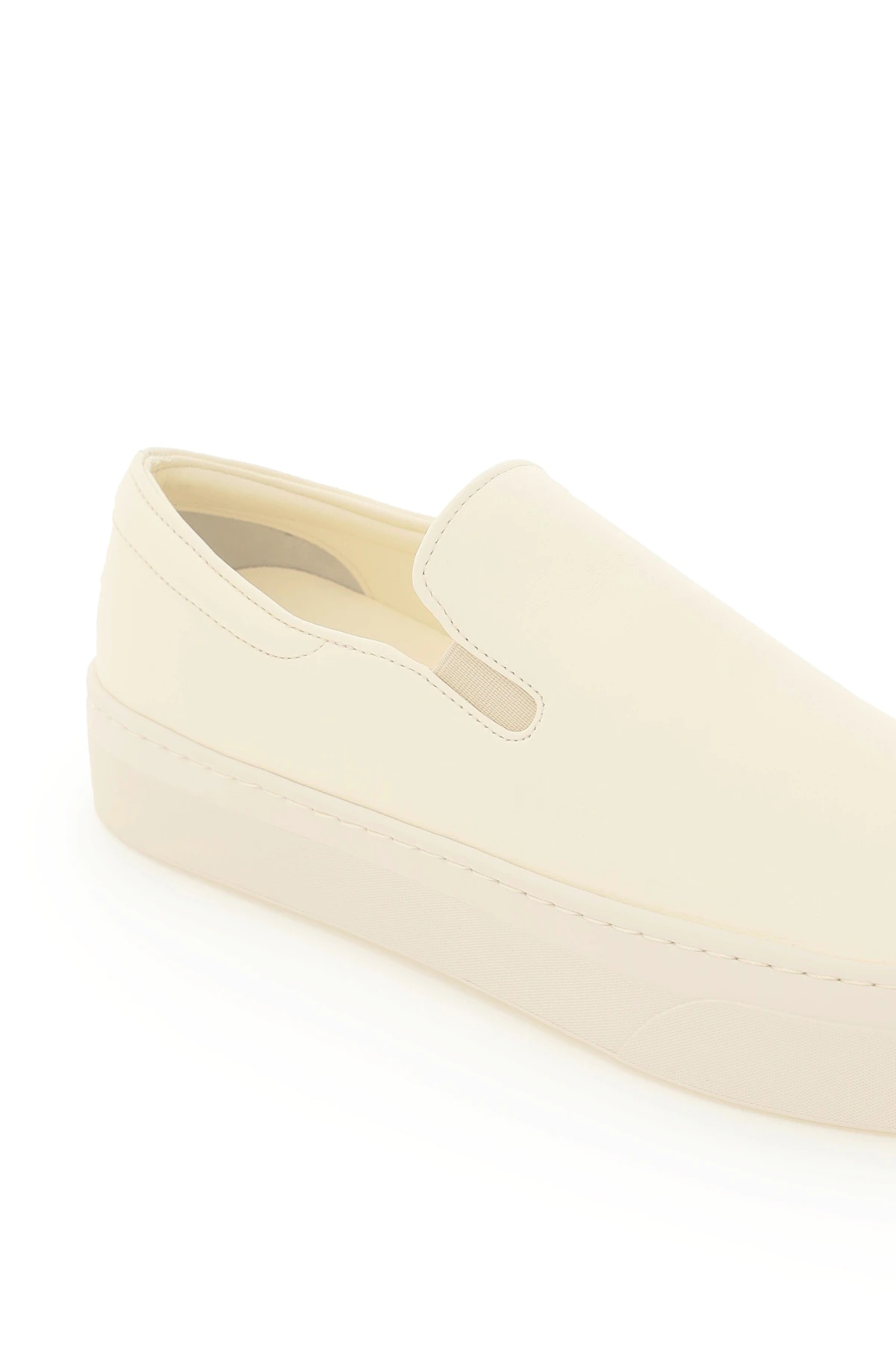 MARIE H LEATHER SLIP-ON SNEAKERS - 4