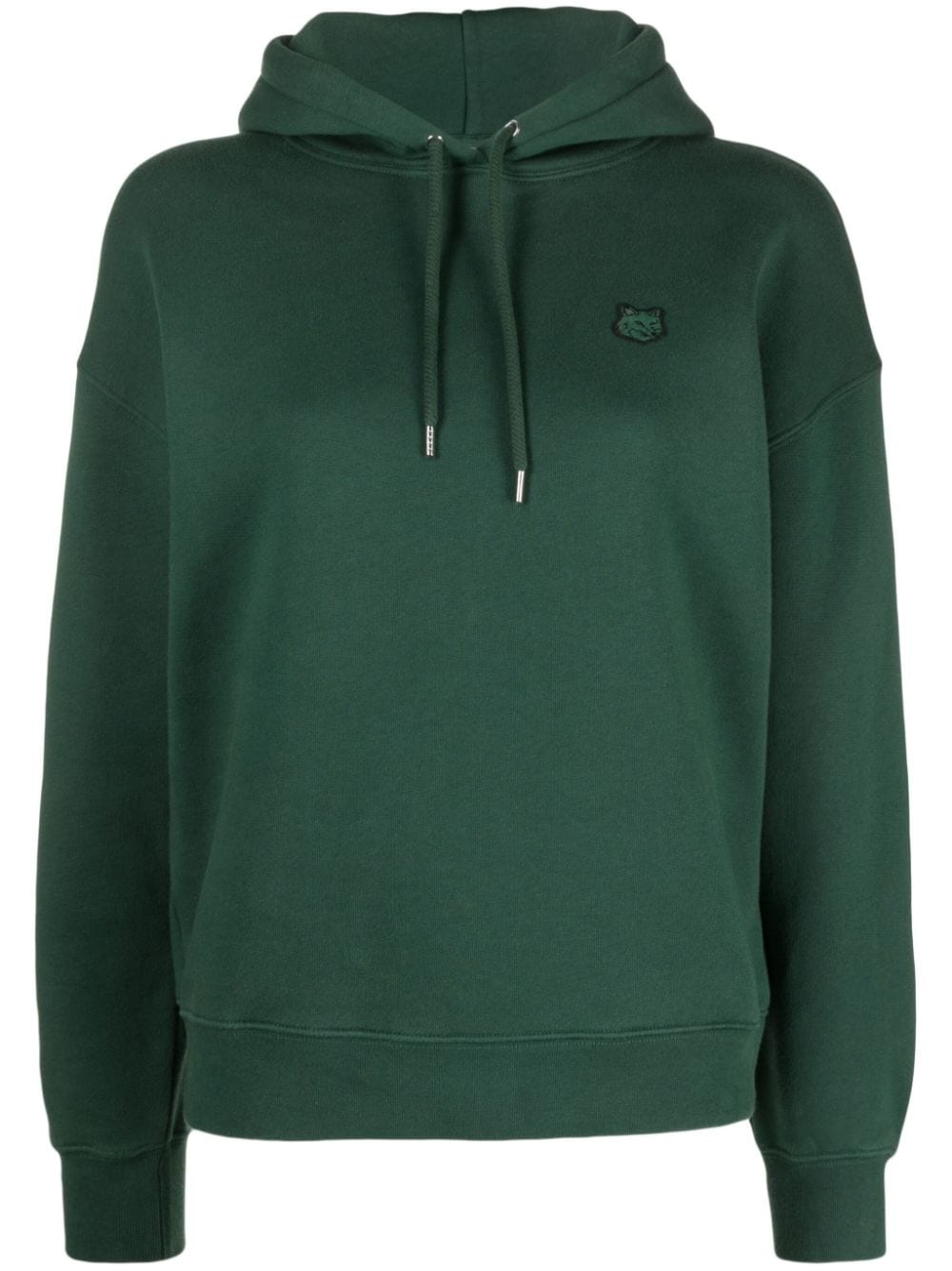 logo-embroidered cotton hoodie - 1