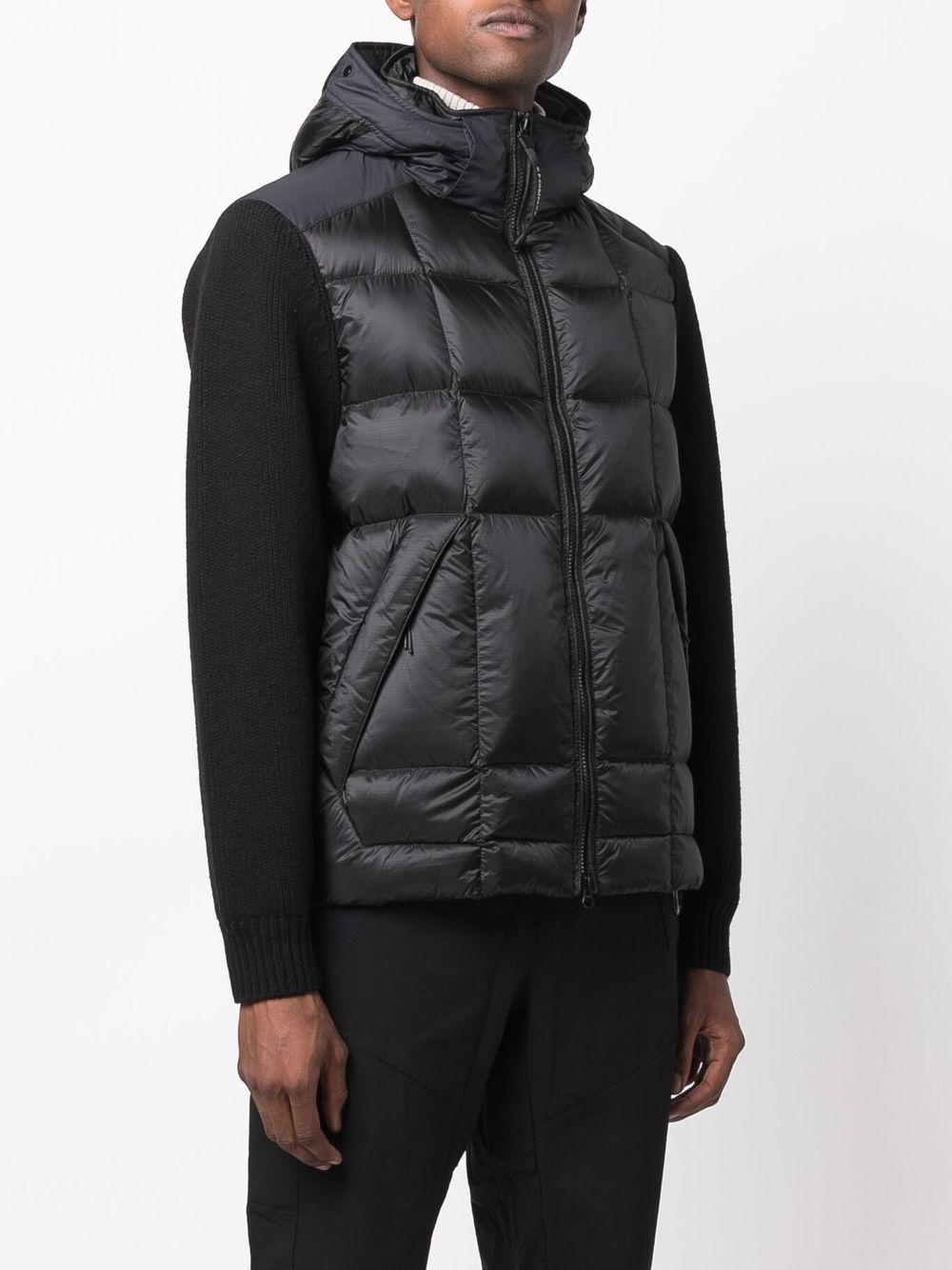 padded zip-up down jacket - 3