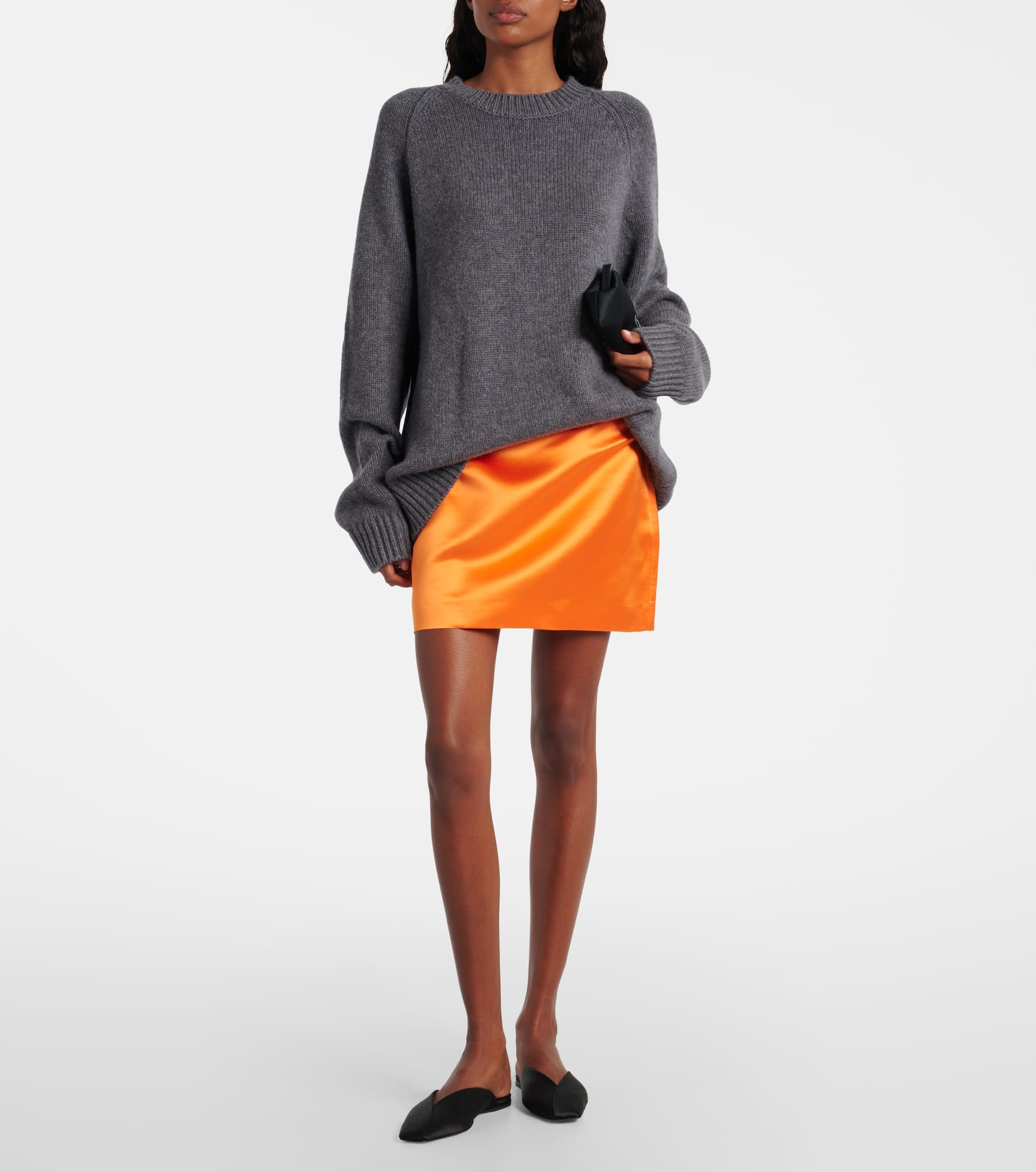 Silk satin miniskirt - 2