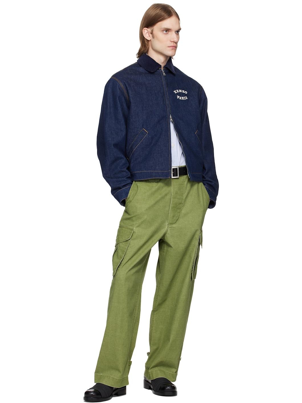 Khaki Kenzo Paris Adjustable Cargo Pants - 5