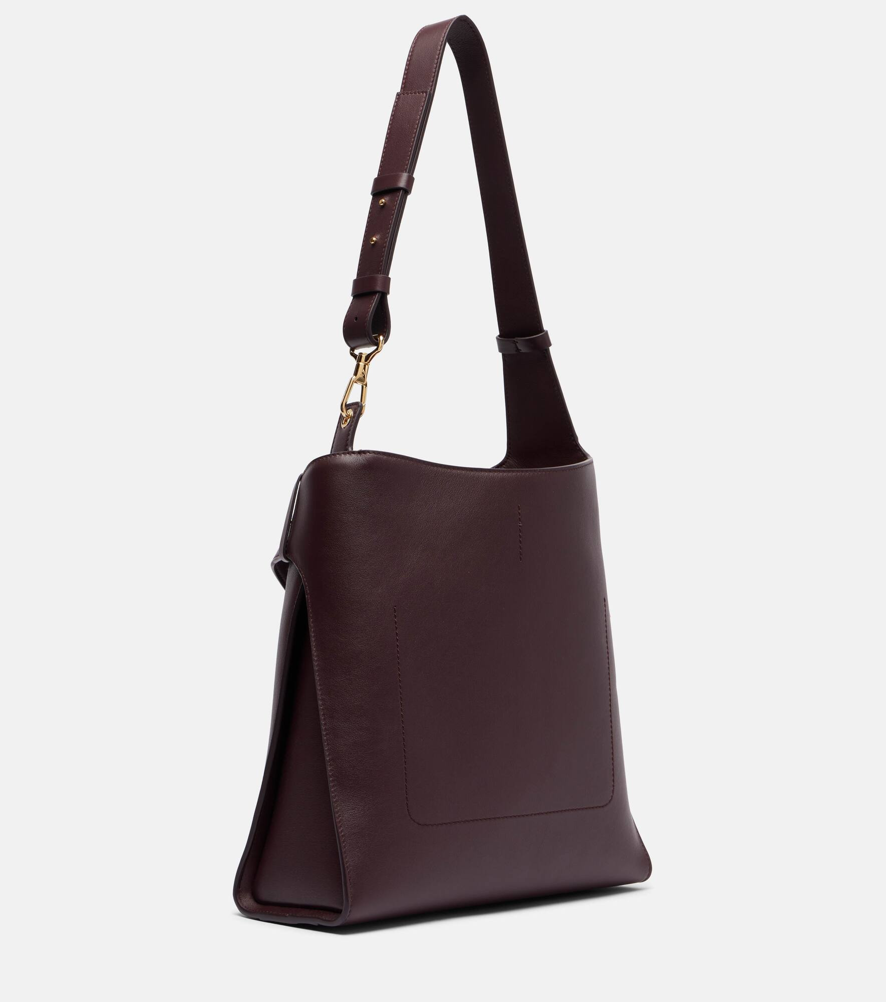 Belted Medium leather hobo bag - 4